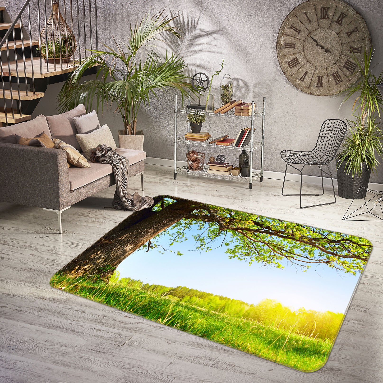 3D Grass Tree 30216 Non Slip Rug Mat