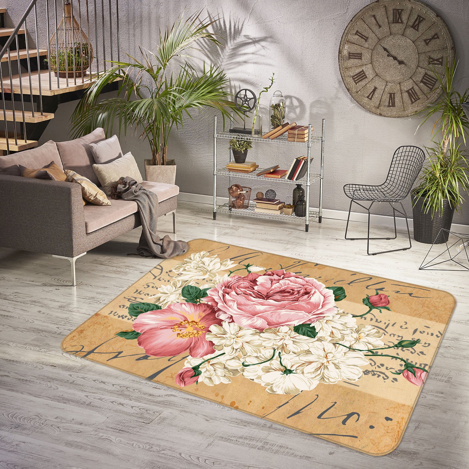 3D Bouquet 32083 Non Slip Rug Mat