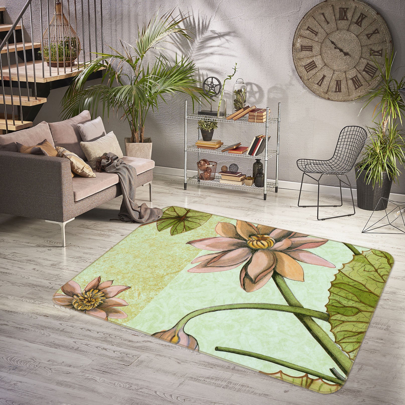 3D Lotus 32030 Non Slip Rug Mat