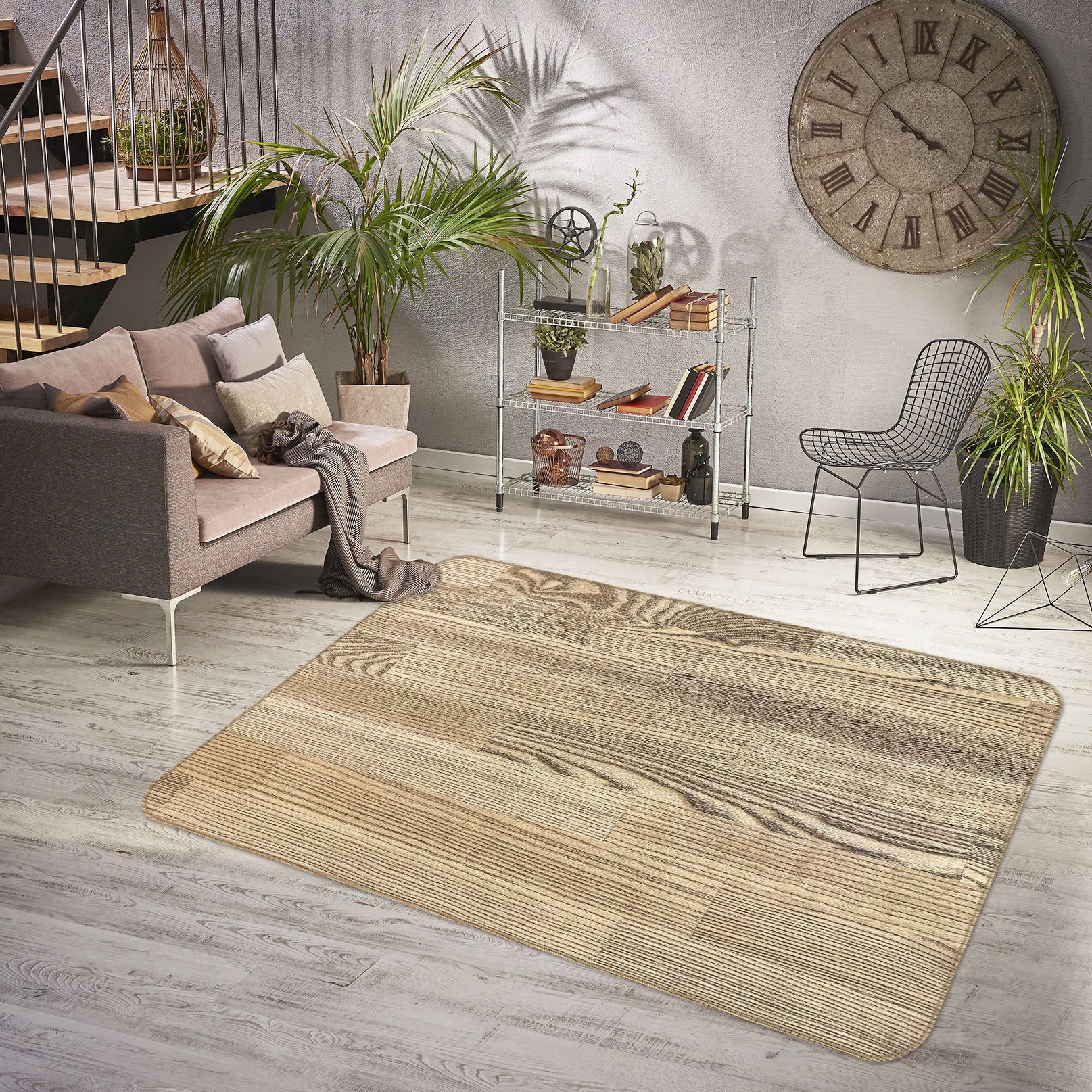 3D Wood Floor Pattern 31059 Non Slip Rug Mat
