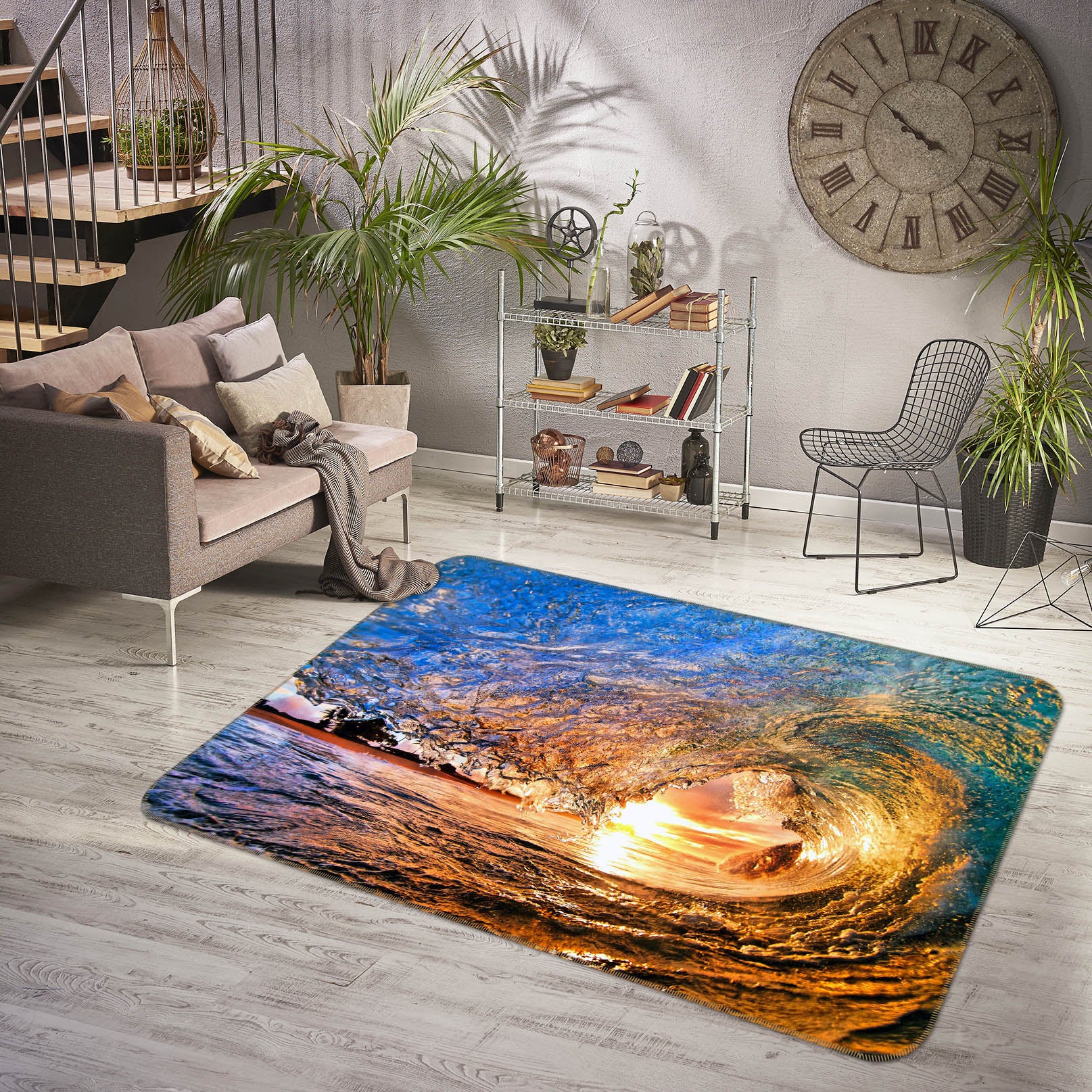 3D Waves 36037 Non Slip Rug Mat