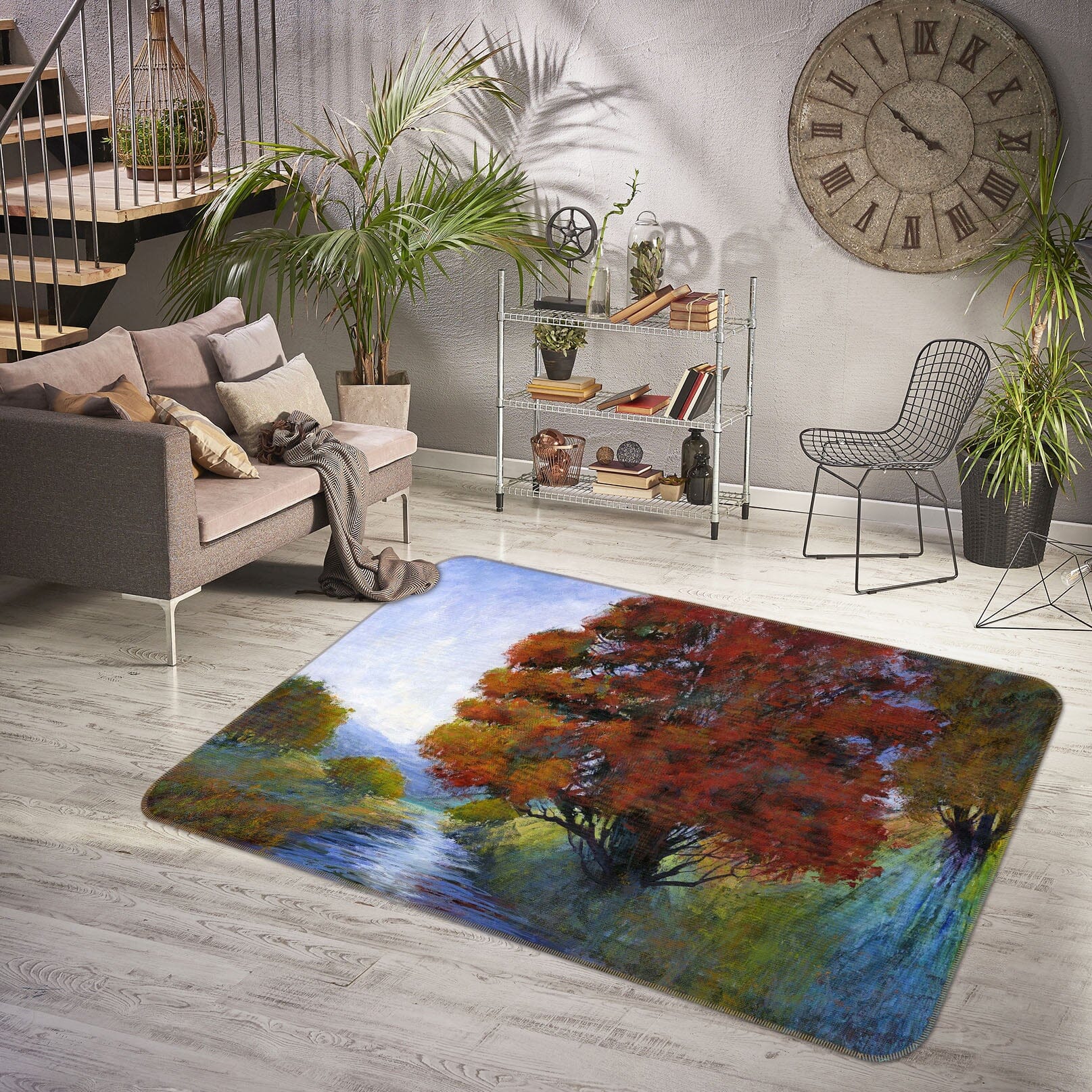 3D Forest Stream 111 Michael Tienhaara Rug Non Slip Rug Mat Mat AJ Creativity Home 
