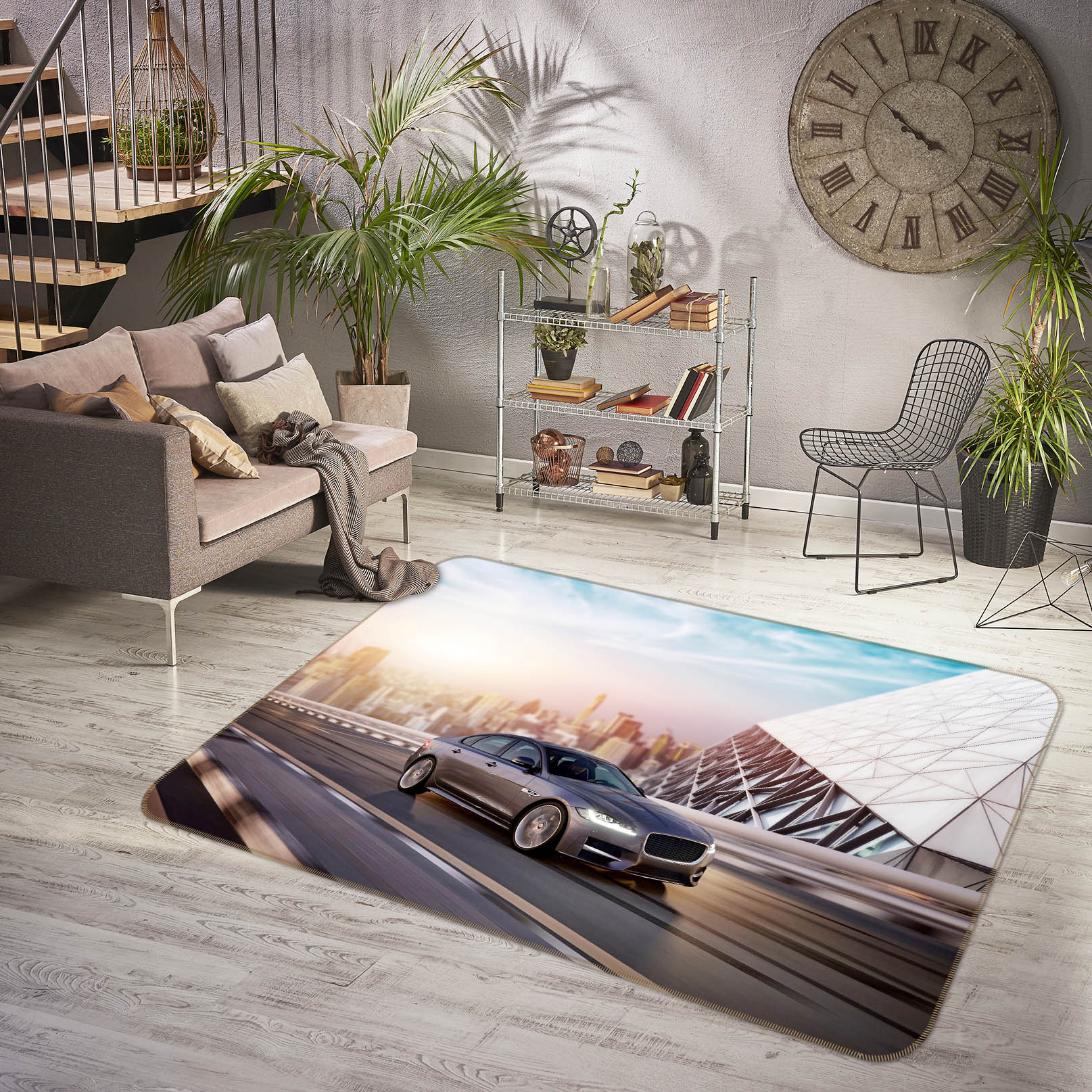 3D Car Driving 42091 Vehicle Non Slip Rug Mat