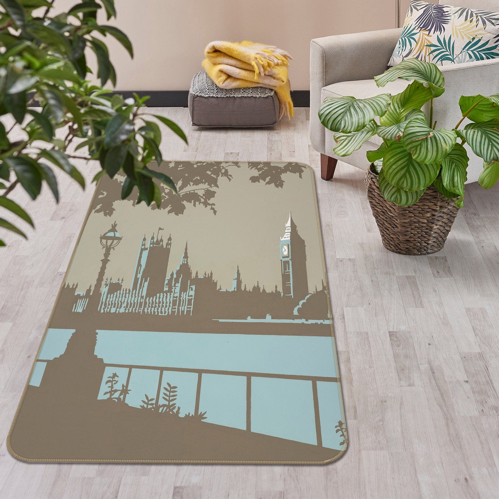 3D London 1117 Steve Read Rug Non Slip Rug Mat Mat AJ Creativity Home 