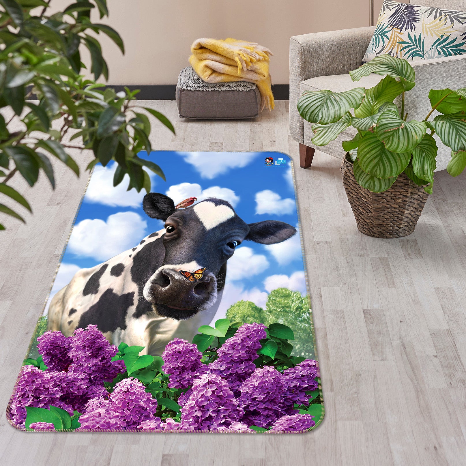 3D Cows 85092 Jerry LoFaro Rug Non Slip Rug Mat