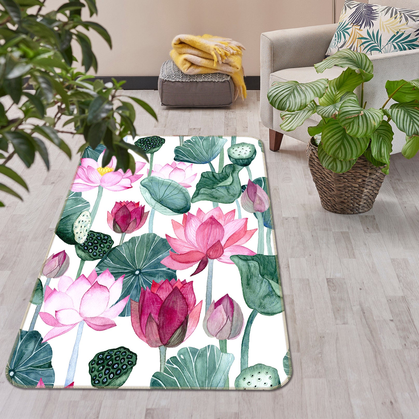 3D Lotus 26083 Non Slip Rug Mat