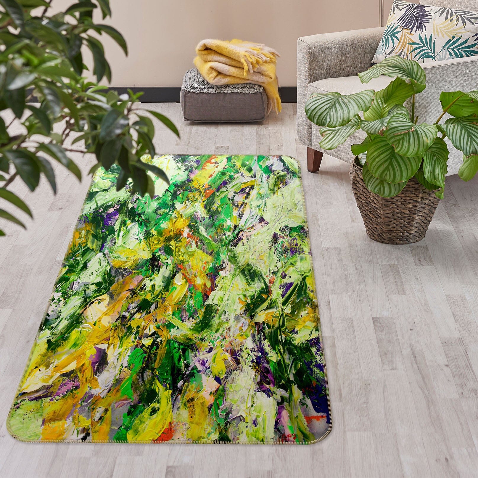 3D Color Summer 3021 Allan P. Friedlander Rug Non Slip Rug Mat Mat AJ Creativity Home 
