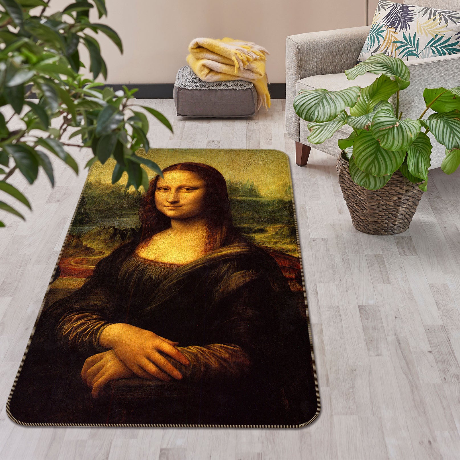 3D Mona Lisa Smile 33212 Non Slip Rug Mat