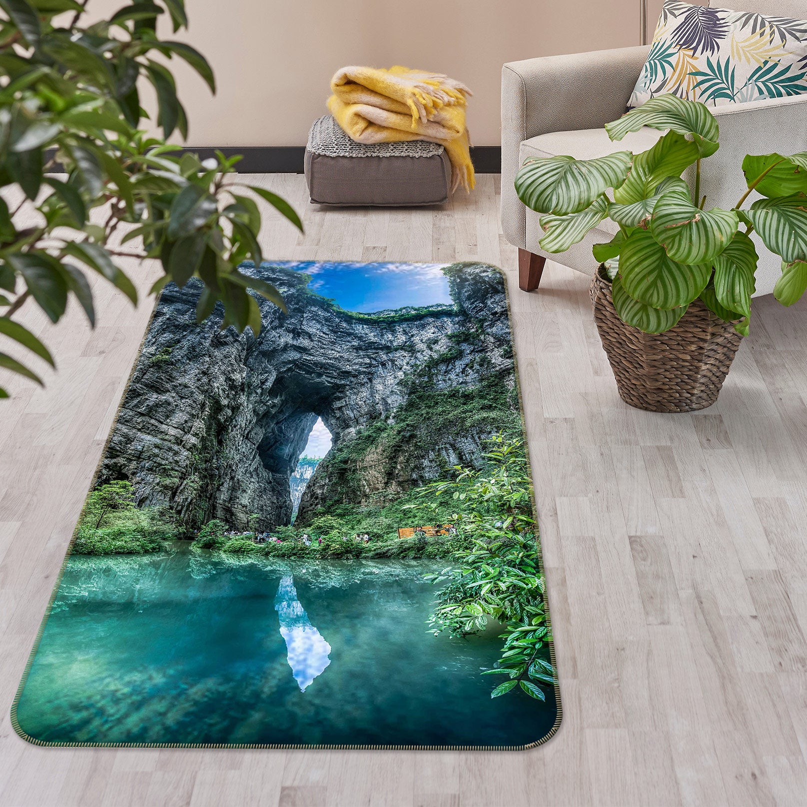 3D Lake Stone 27046 Non Slip Rug Mat