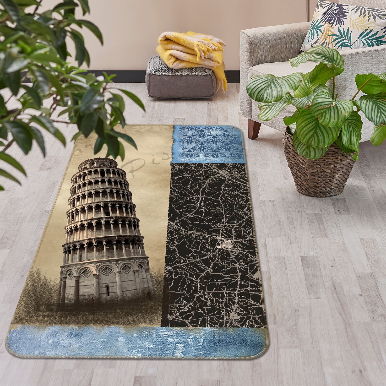 3D Building Pattern 32146 Non Slip Rug Mat