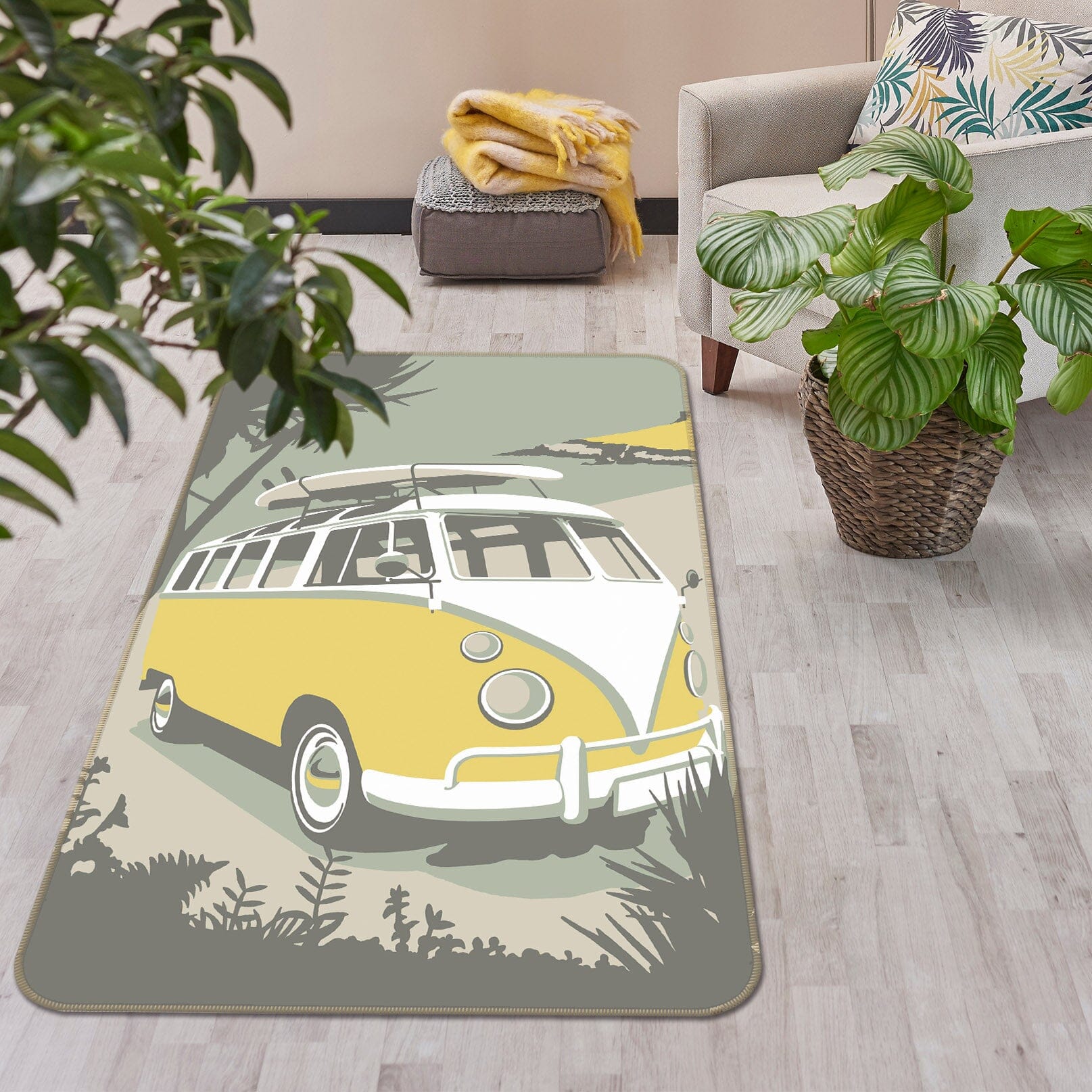 3D St Ives Camper 1155 Steve Read Rug Non Slip Rug Mat Mat AJ Creativity Home 