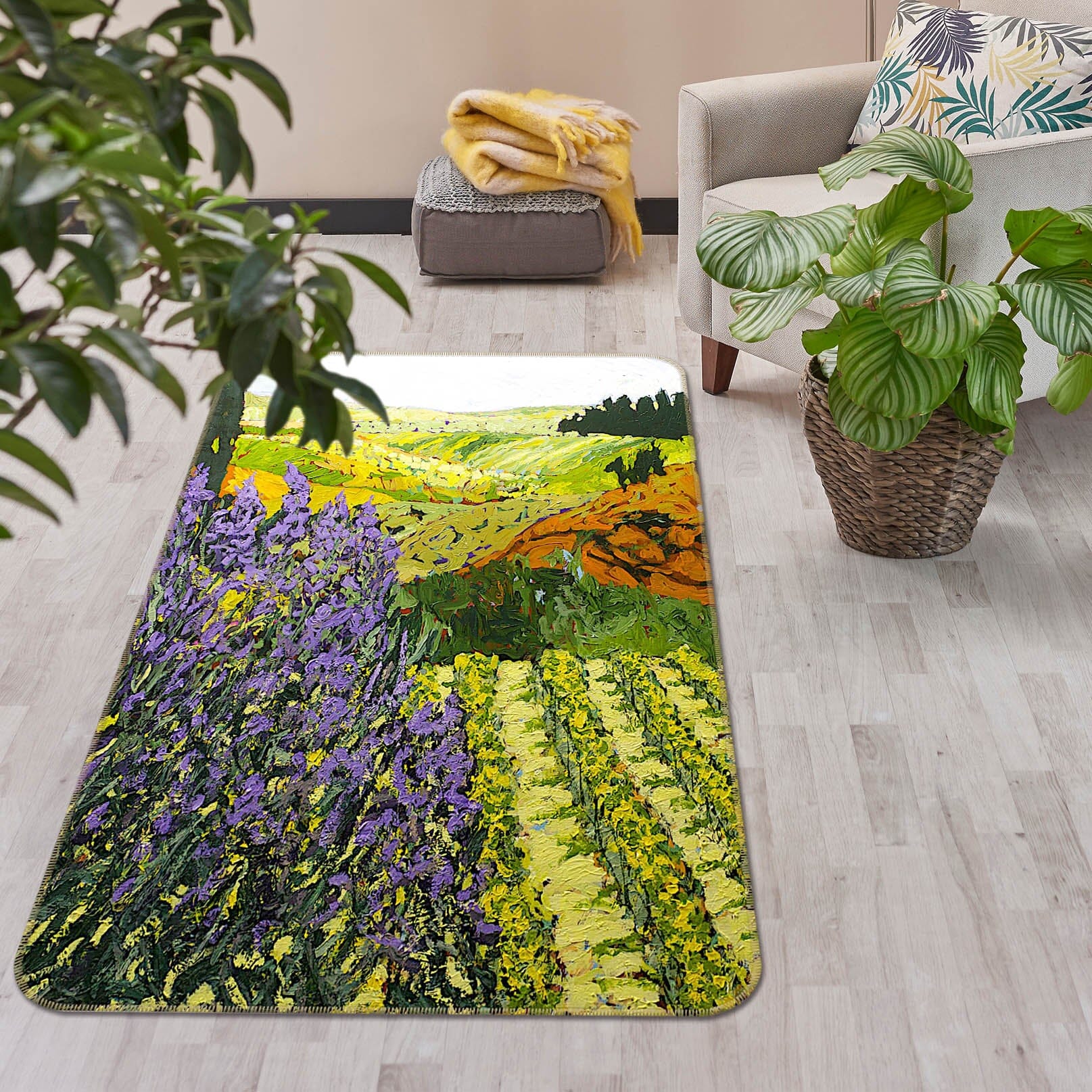 3D Lavender Estate 1030 Allan P. Friedlander Rug Non Slip Rug Mat Mat AJ Creativity Home 