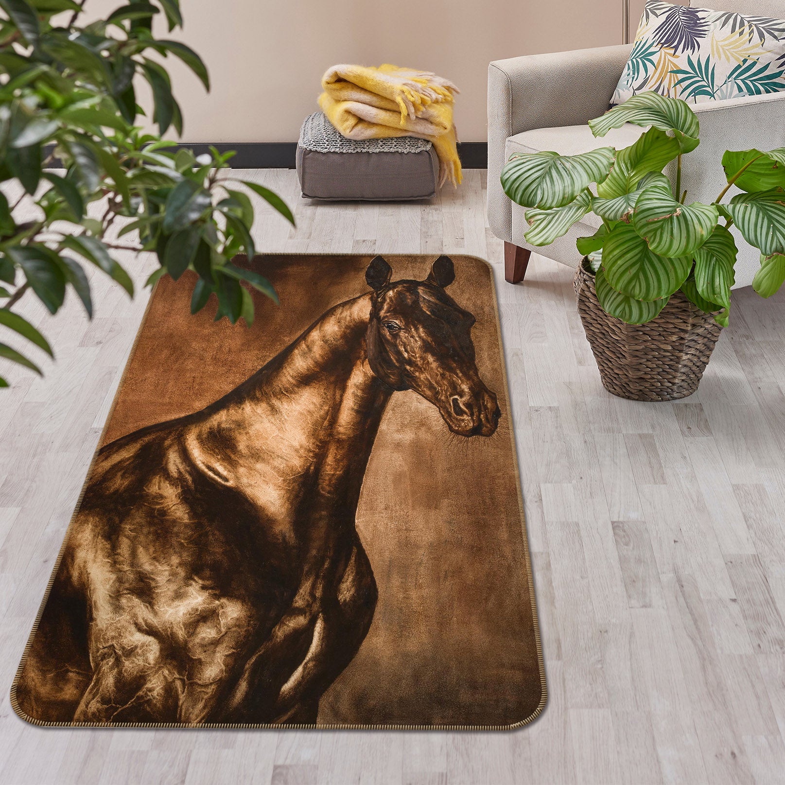 3D Dark Horse 38197 Animal Non Slip Rug Mat