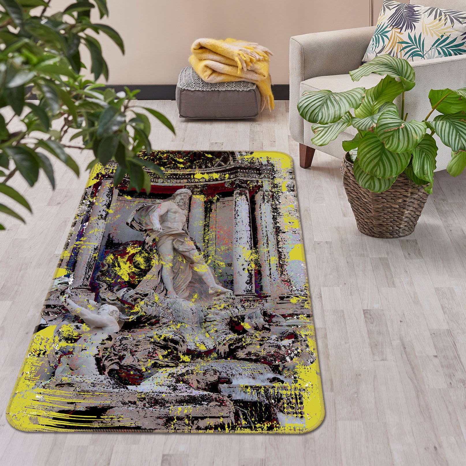 3D Building Statue 32135 Non Slip Rug Mat