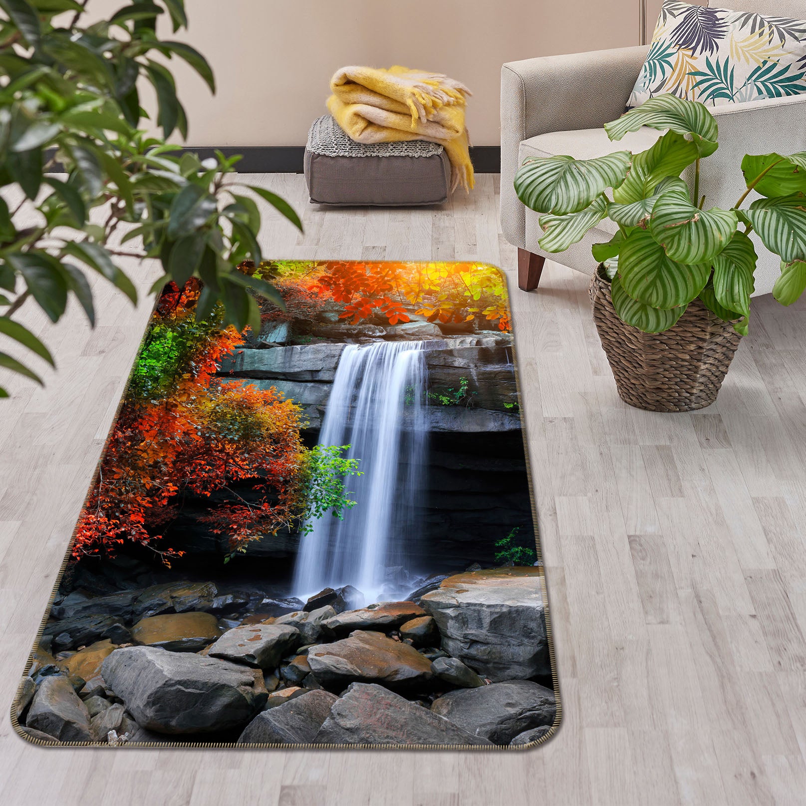 3D Waterfall 26138 Non Slip Rug Mat