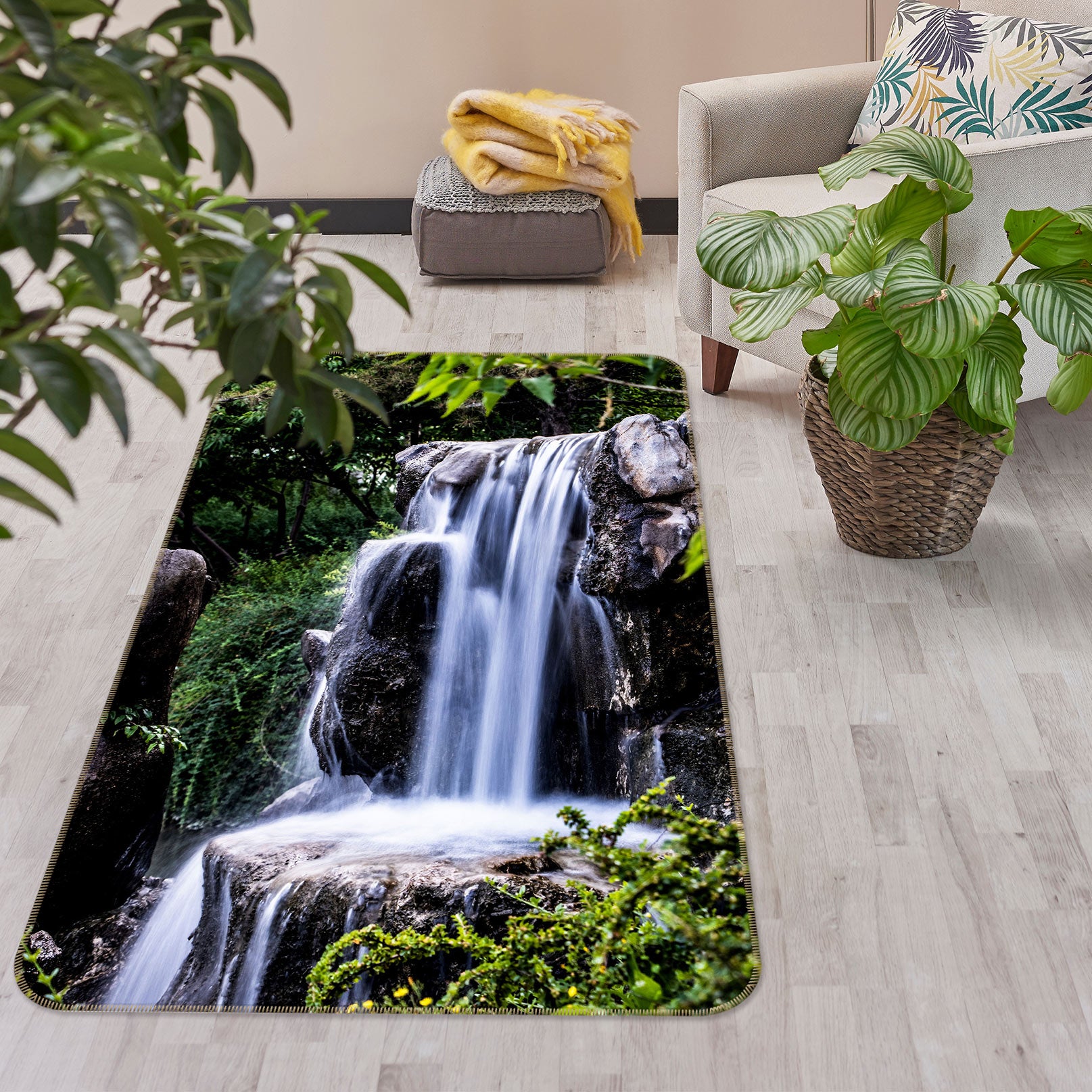3D Waterfall 27074 Non Slip Rug Mat
