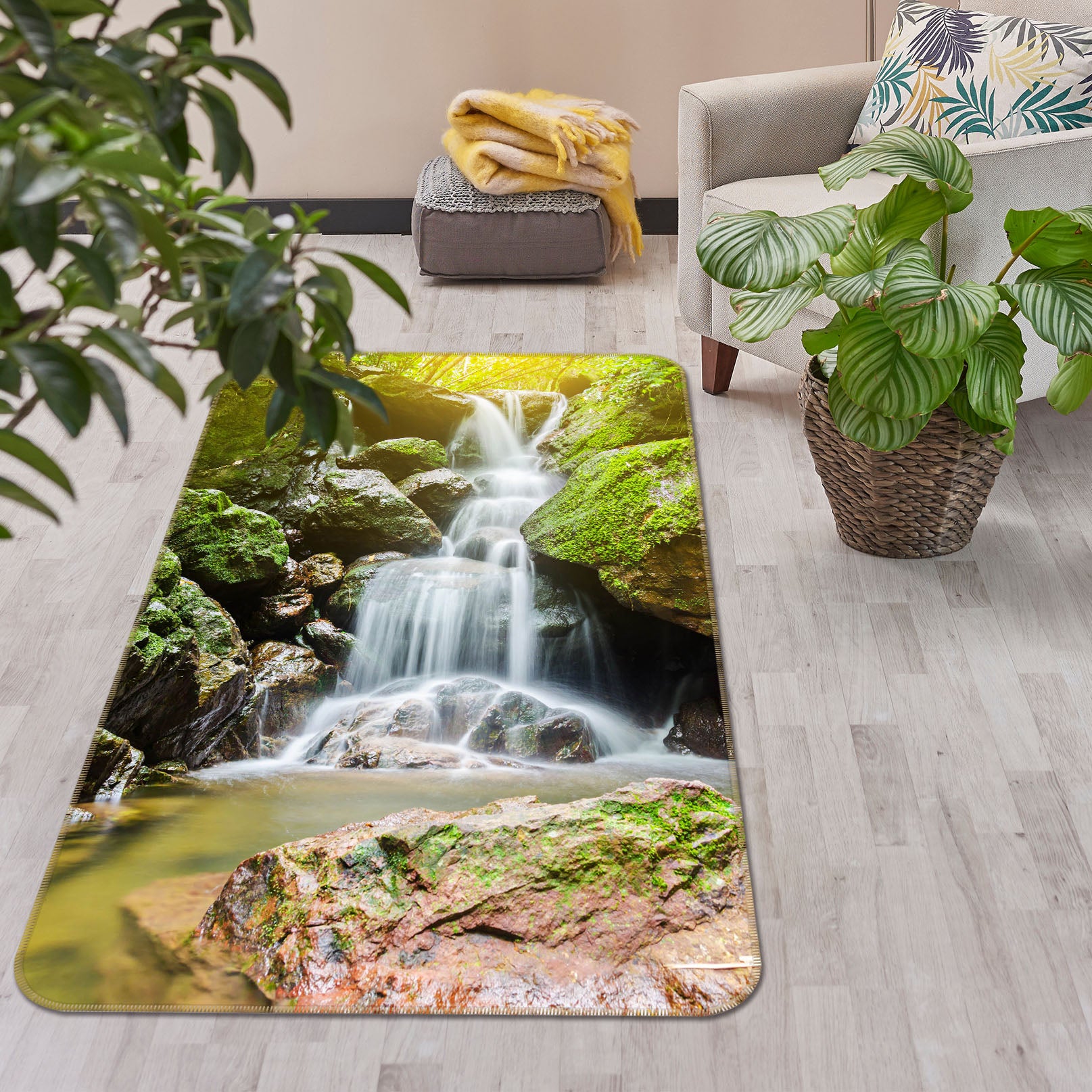 3D Stone Torrent 26148 Non Slip Rug Mat