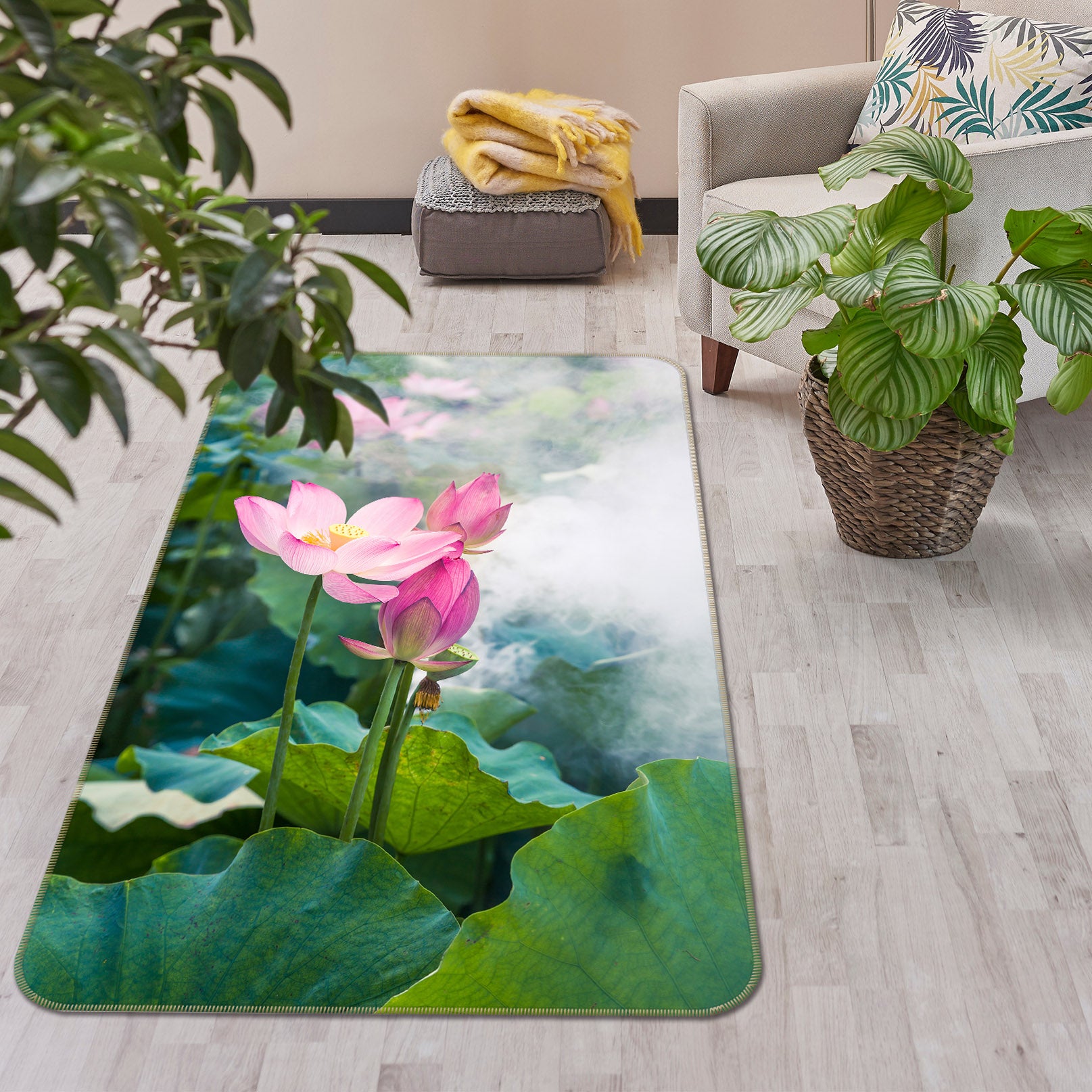3D Lotus 26039 Non Slip Rug Mat