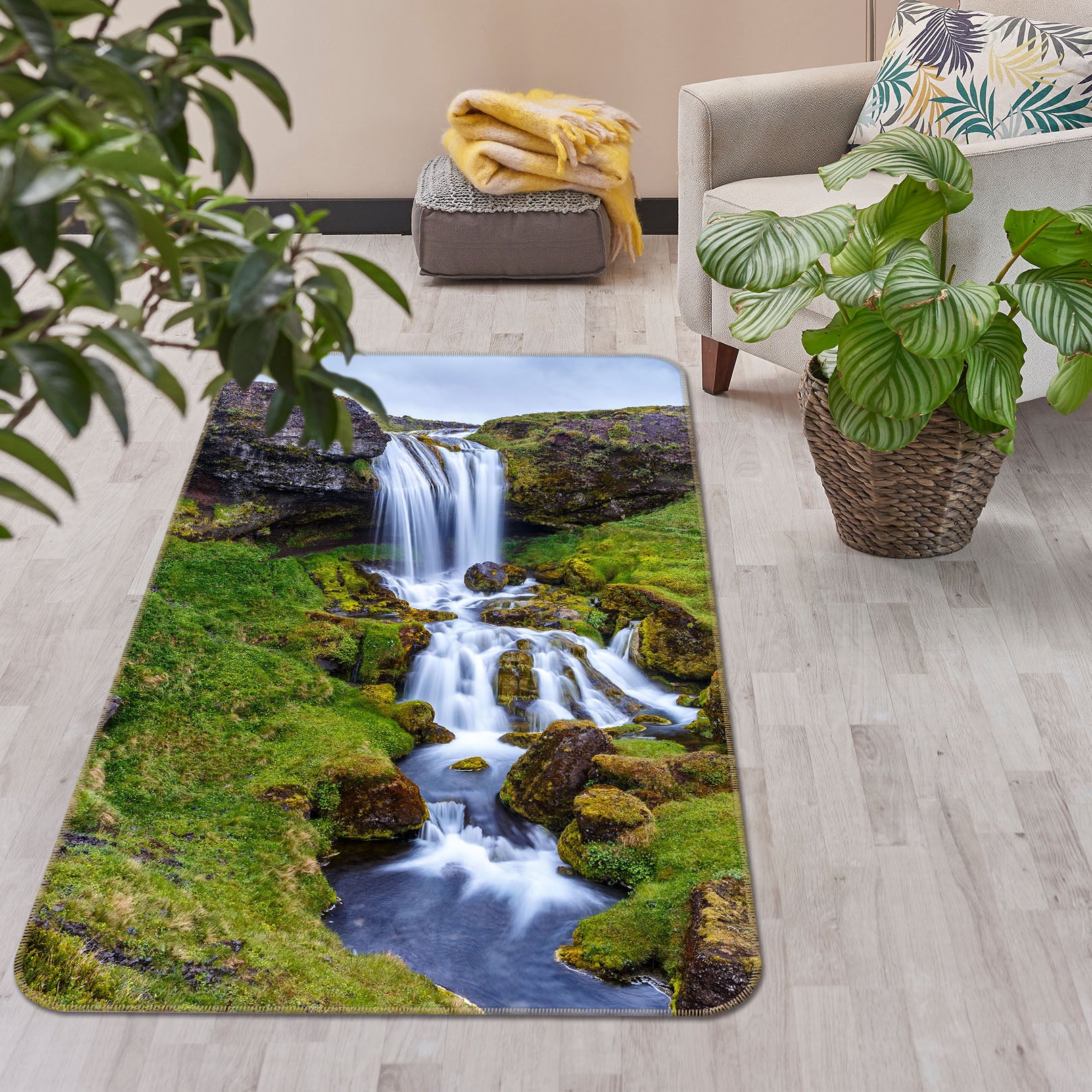 3D Small Waterfall 26156 Non Slip Rug Mat