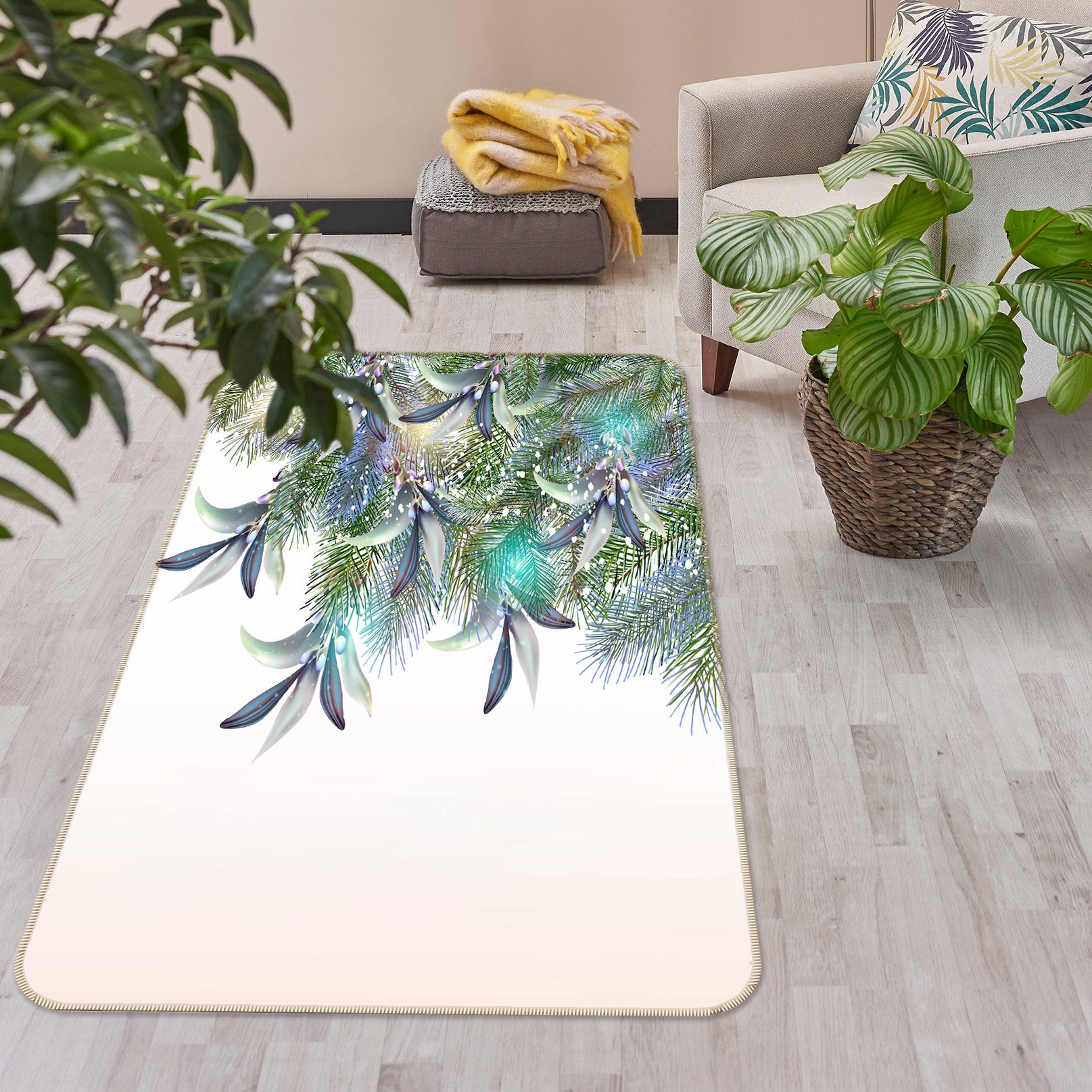 3D Leaves 37121 Non Slip Rug Mat