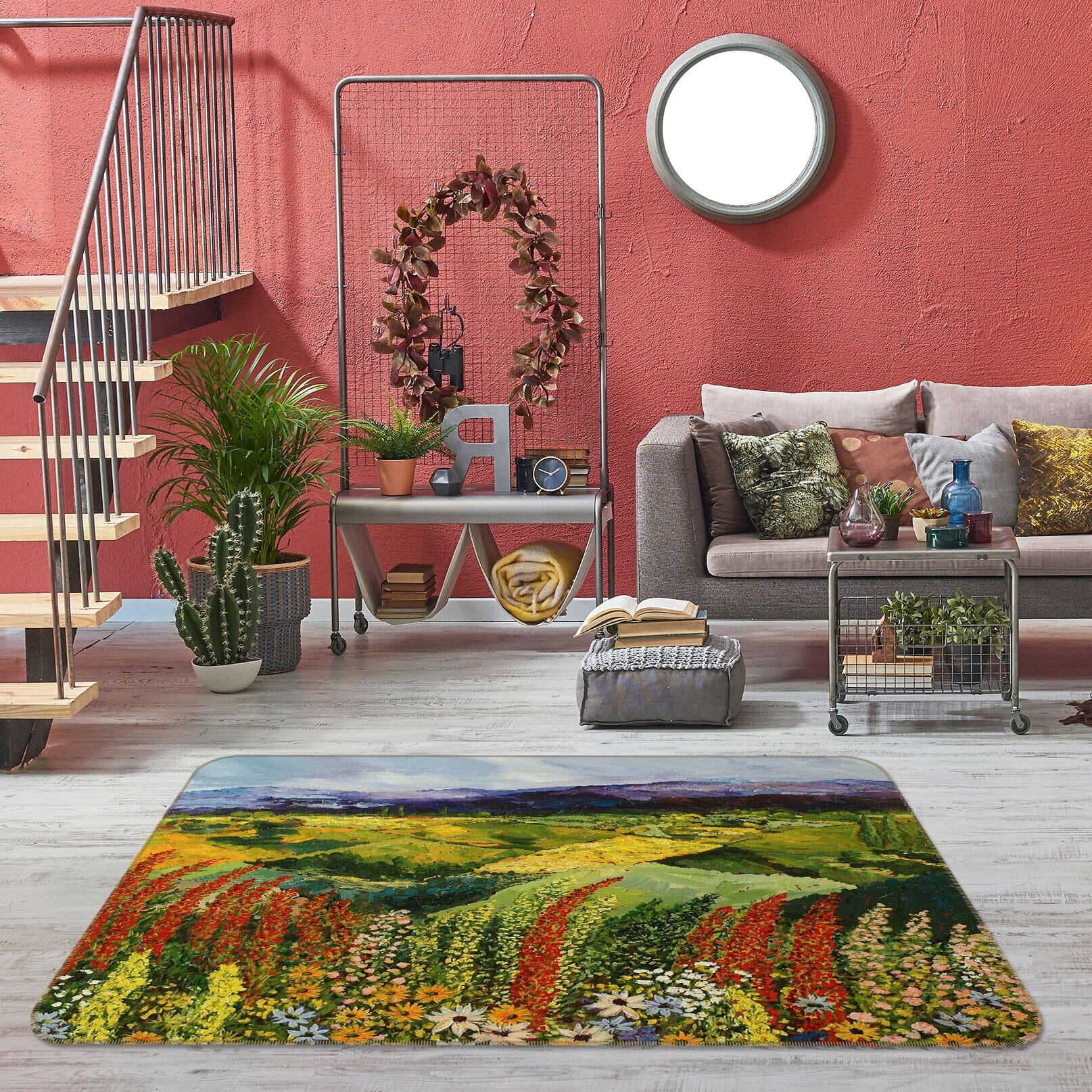 3D Spring Wind Garden 1009 Allan P. Friedlander Rug Non Slip Rug Mat Mat AJ Creativity Home 