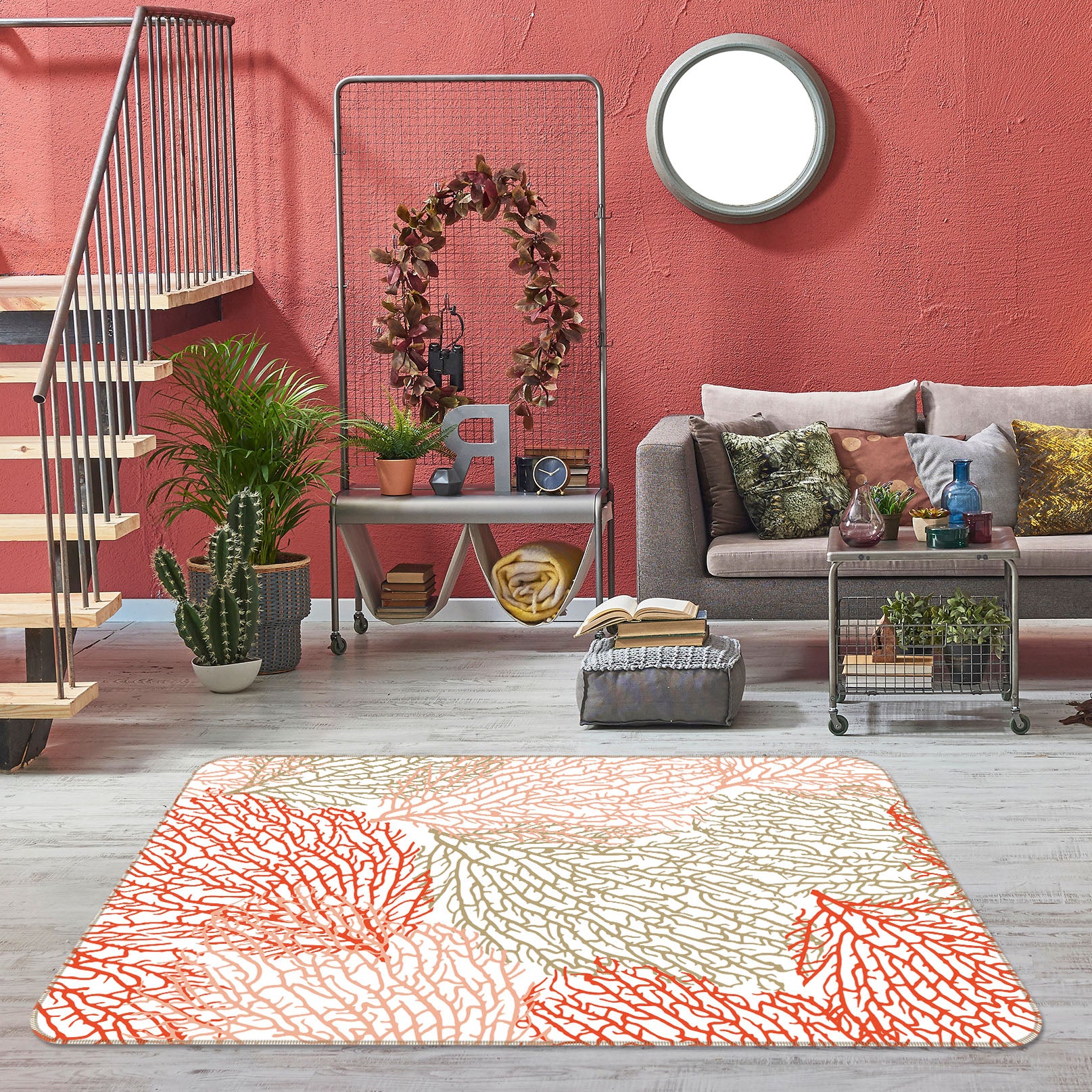 3D Vine Veins 35072 Non Slip Rug Mat