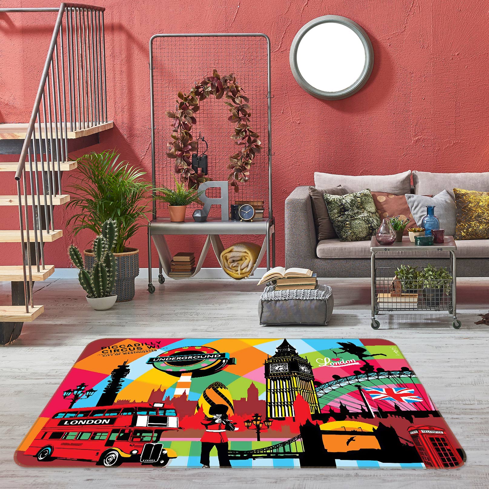 3D Color City 77054 Non Slip Rug Mat