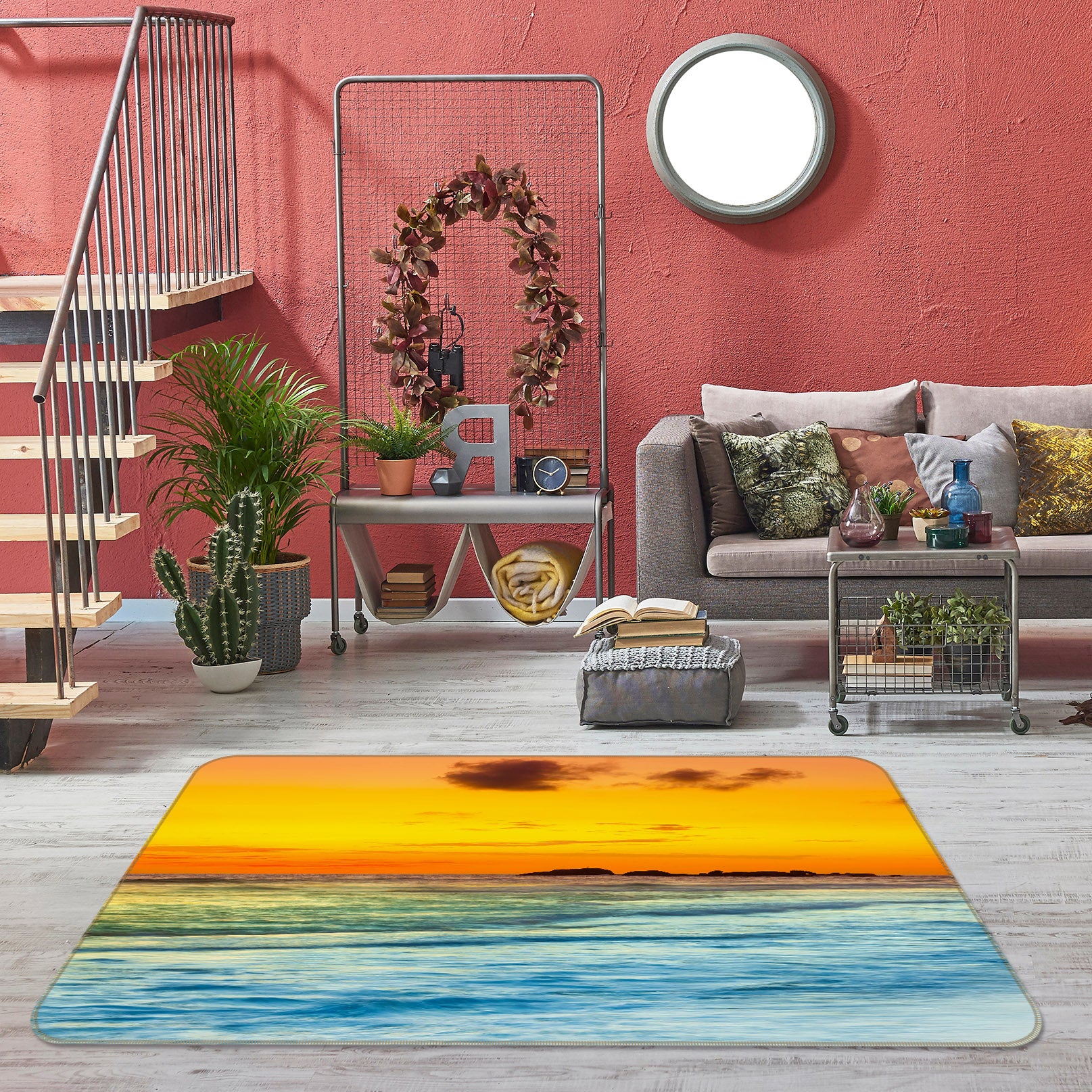 3D Sea Sky 27132 Non Slip Rug Mat