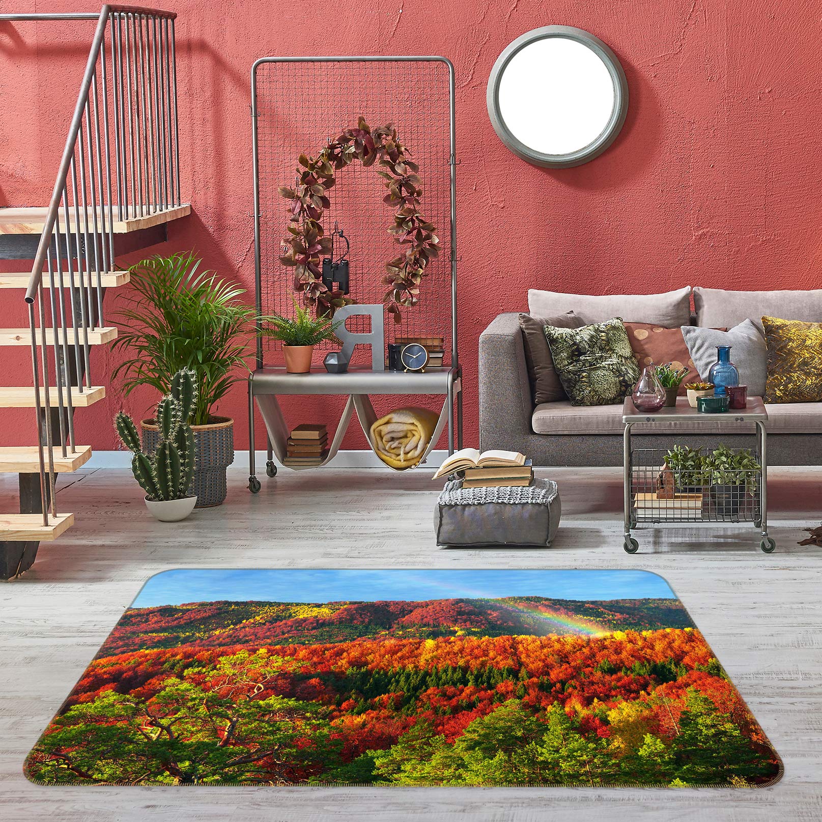 3D Mountains 76267 Non Slip Rug Mat