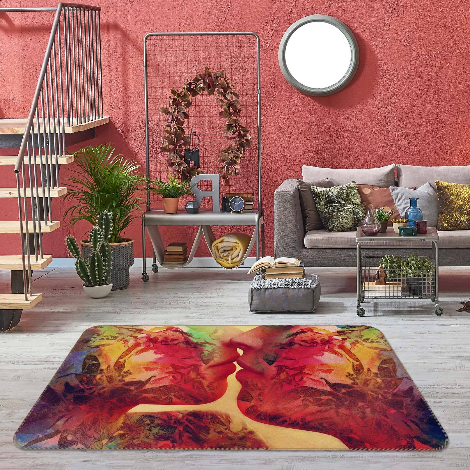 3D Graffiti Love 1003 Marco Cavazzana Rug Non Slip Rug Mat Mat AJ Creativity Home 
