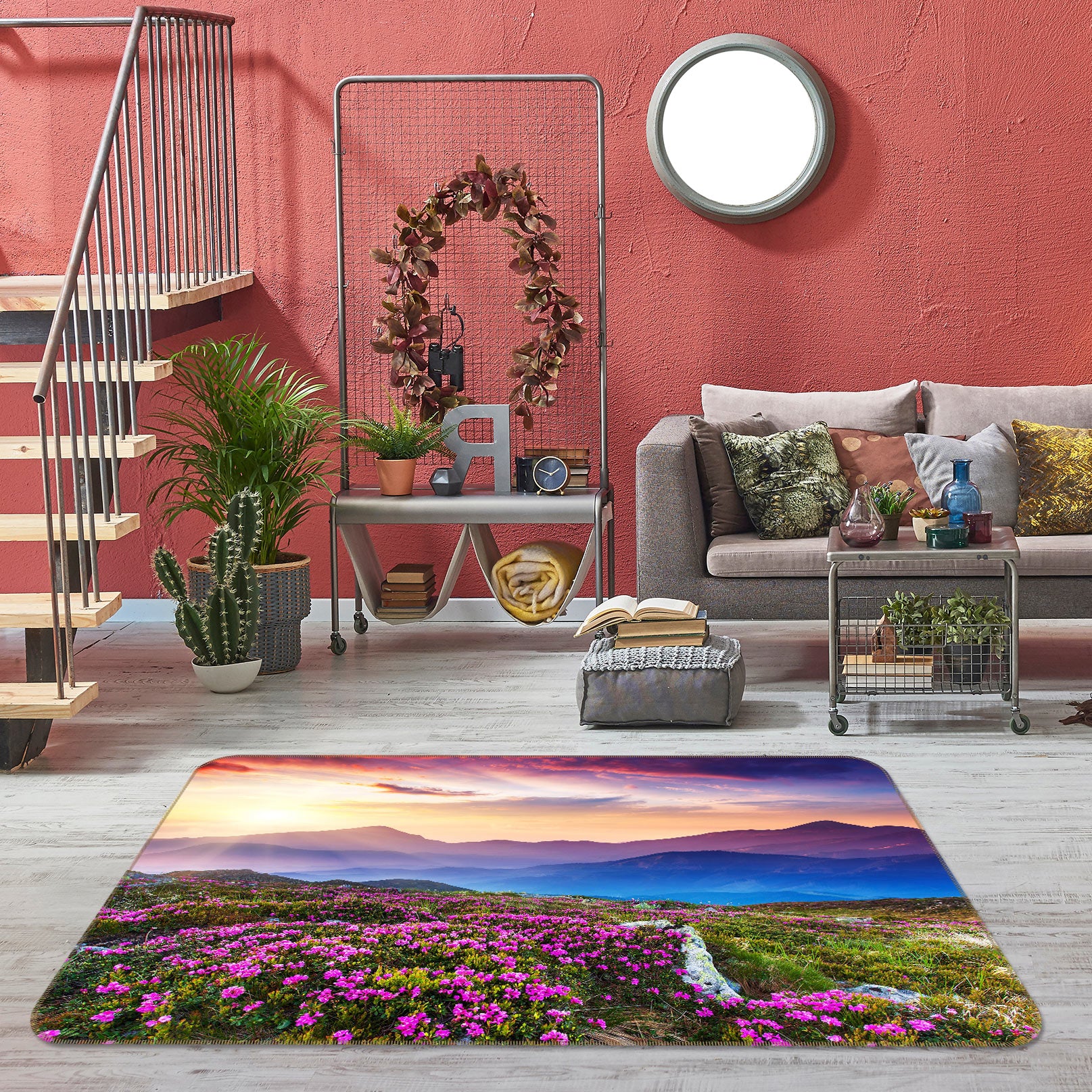 3D Mountain Range 76034 Non Slip Rug Mat