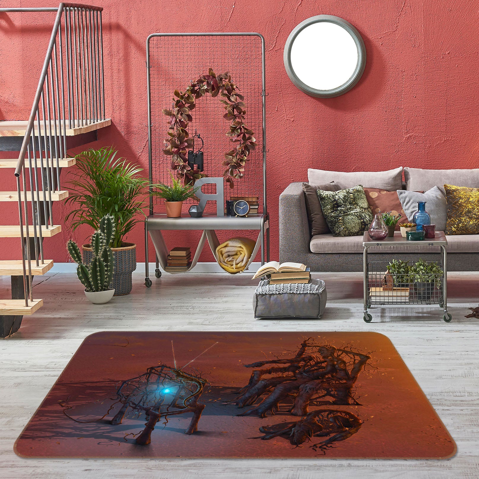 3D Remote 84284 Vincent Hie Rug Non Slip Rug Mat