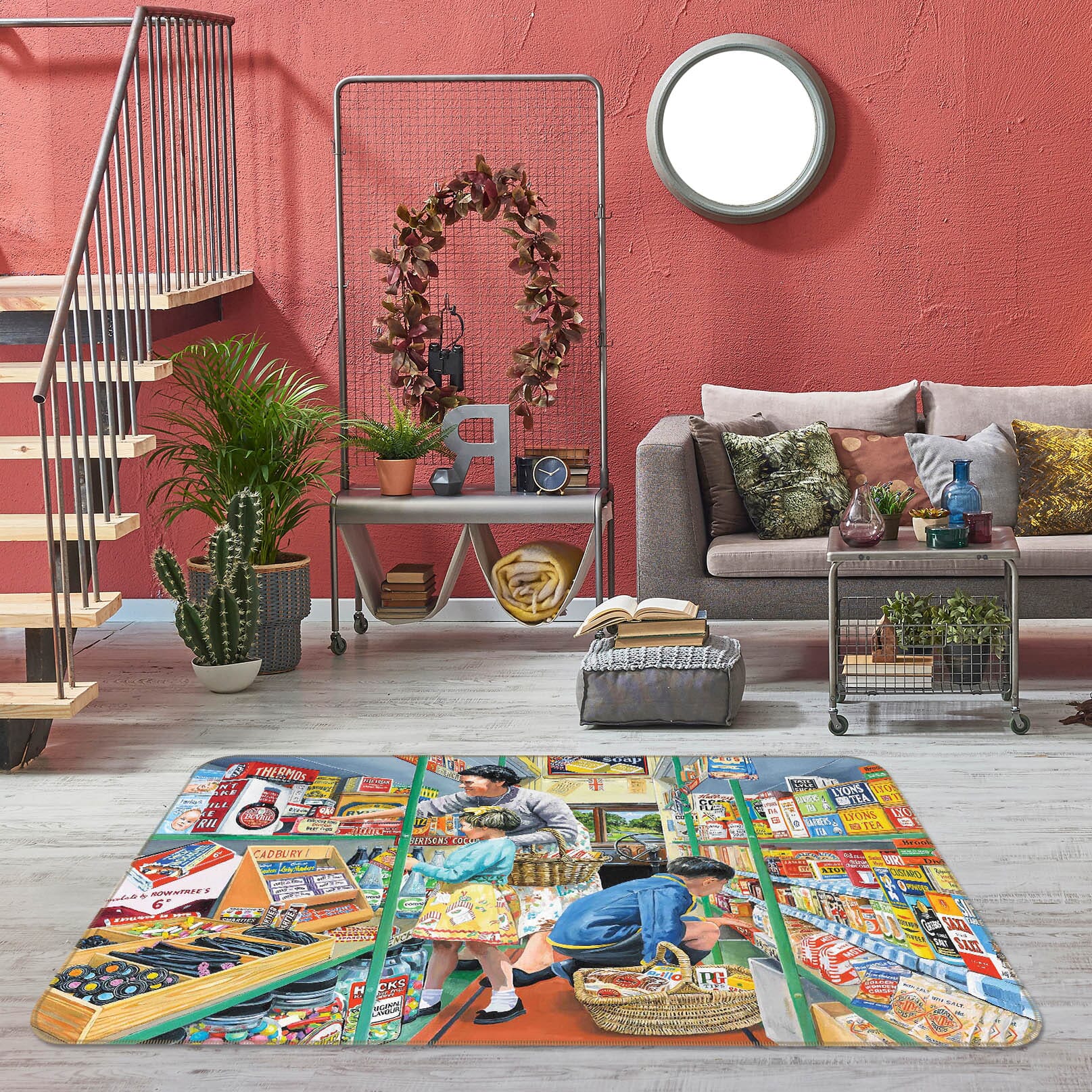 3D In The Mobile Shop 1082 Trevor Mitchell Rug Non Slip Rug Mat Mat AJ Creativity Home 