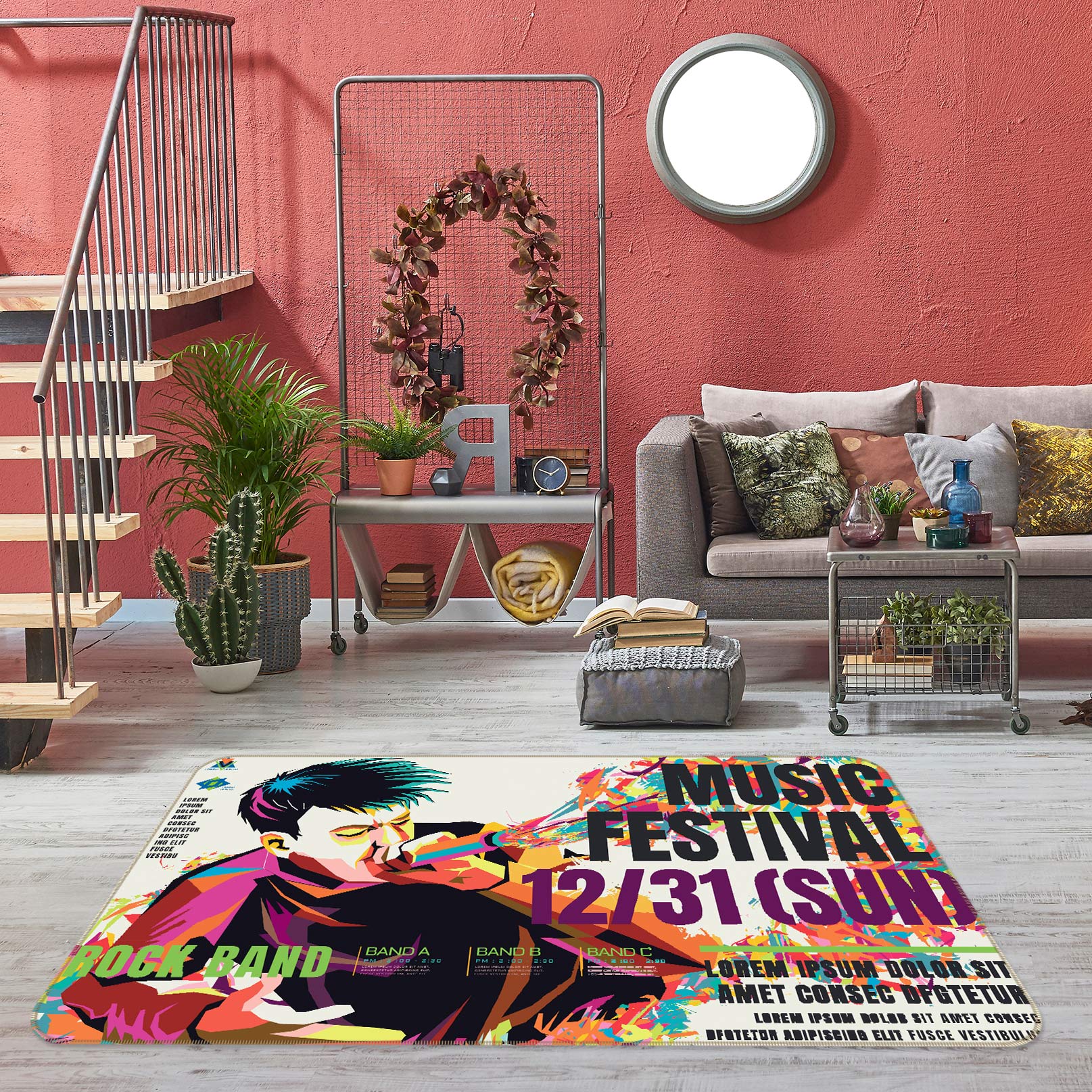 3D Singer 77166 Non Slip Rug Mat