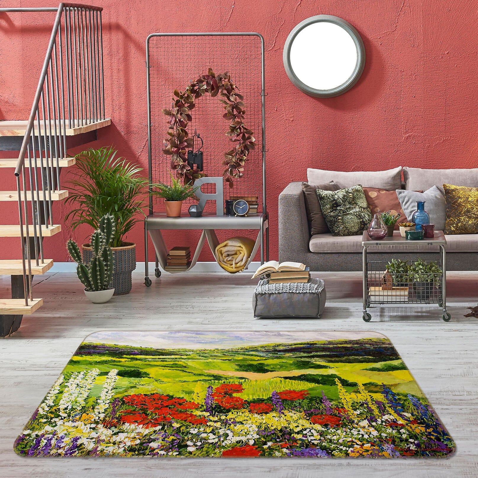 3D Garden Aroma 1042 Allan P. Friedlander Rug Non Slip Rug Mat Mat AJ Creativity Home 
