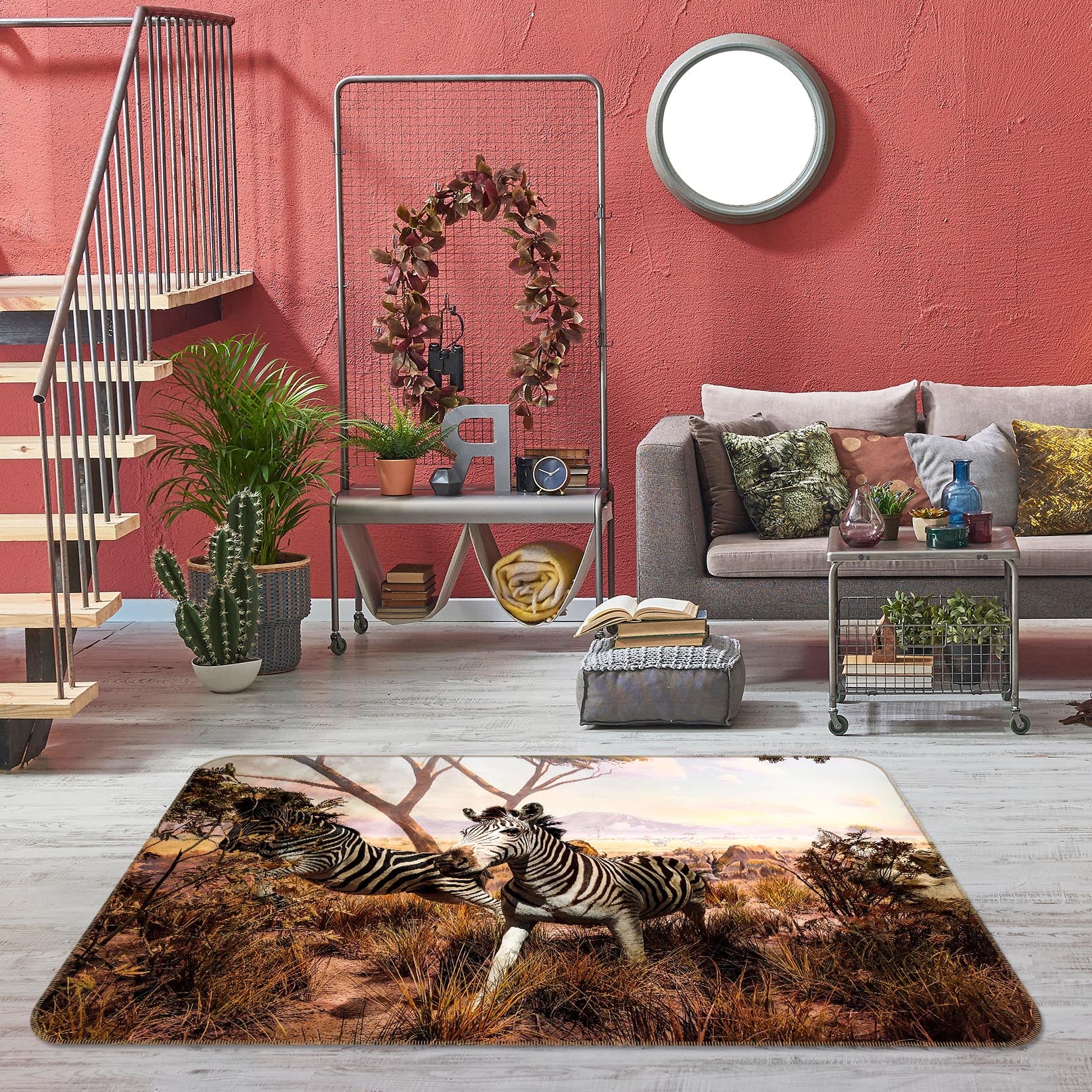 3D Zebra 68214 Animal Non Slip Rug Mat