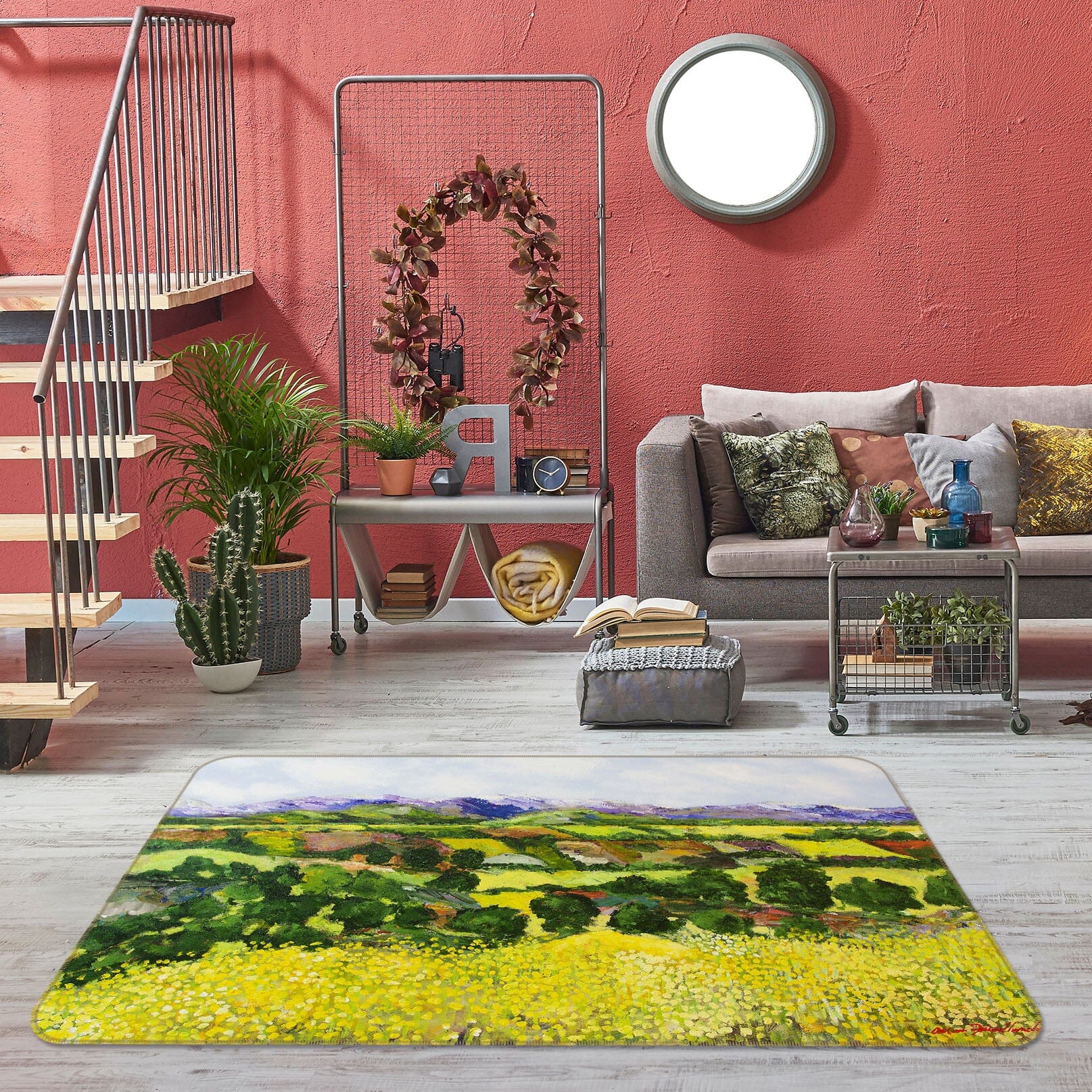 3D Yellow Weeds 1073 Allan P. Friedlander Rug Non Slip Rug Mat Mat AJ Creativity Home 