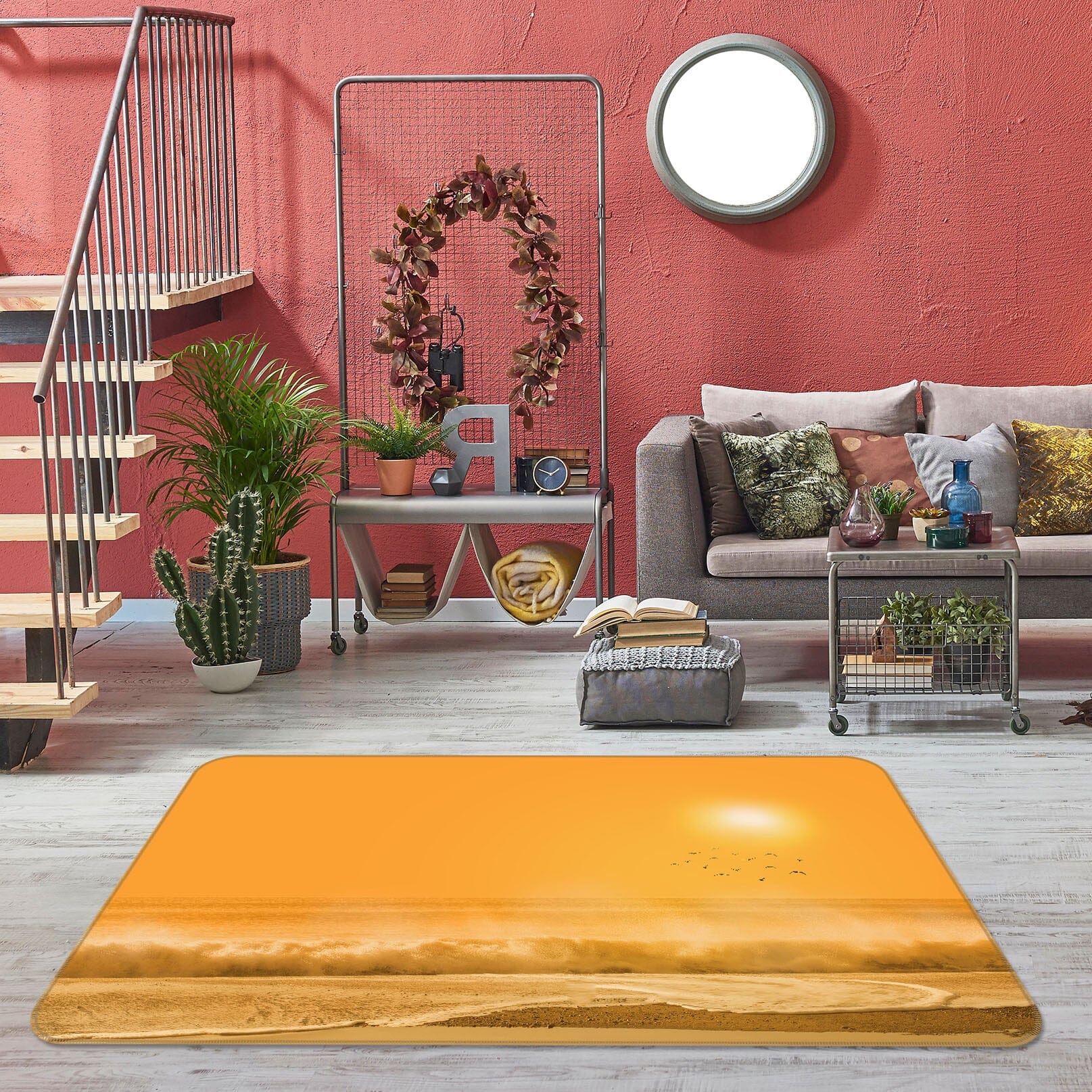 3D Golden Sunset 1151 Marco Carmassi Rug Non Slip Rug Mat Mat AJ Creativity Home 