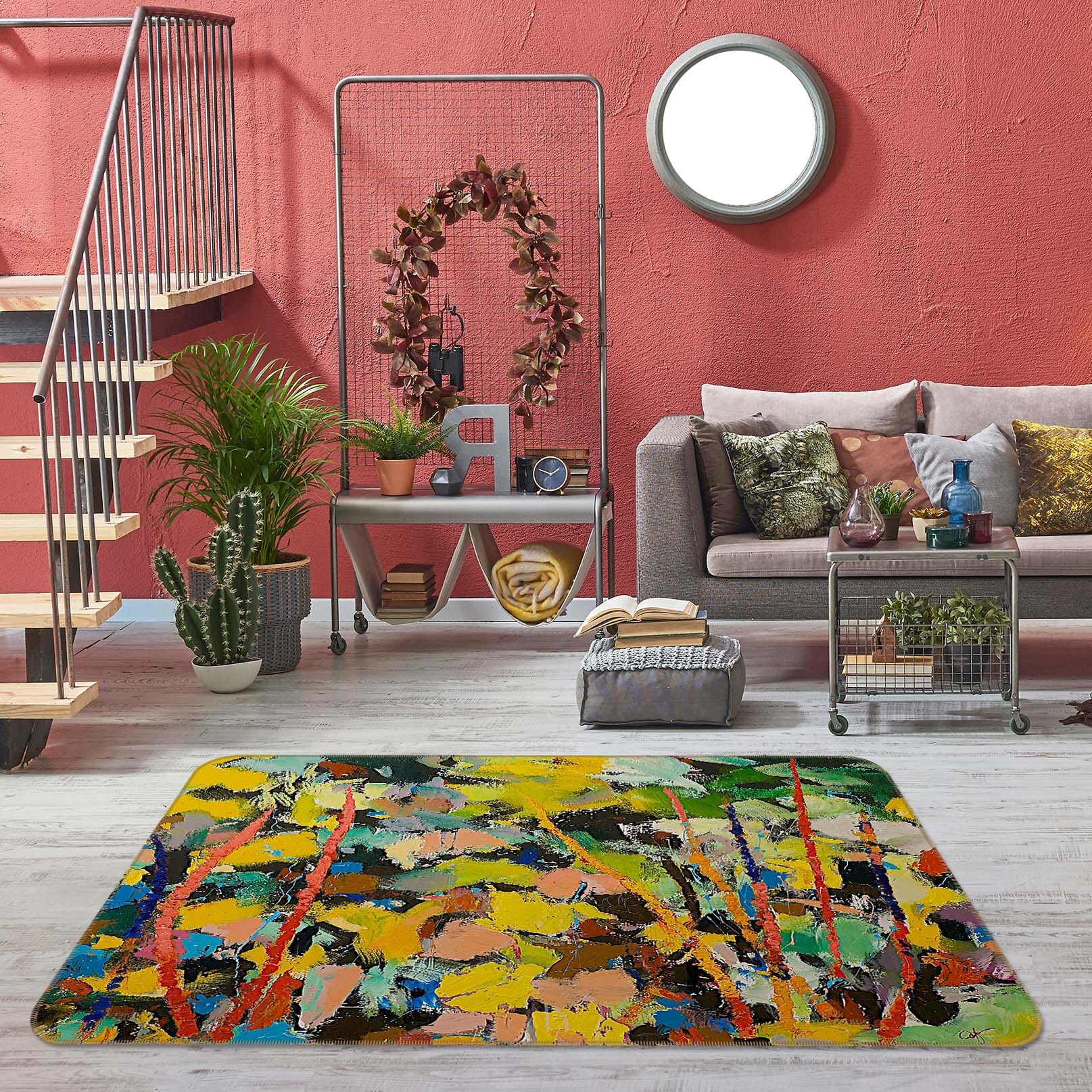 3D Color Graffiti 1022 Allan P. Friedlander Rug Non Slip Rug Mat Mat AJ Creativity Home 