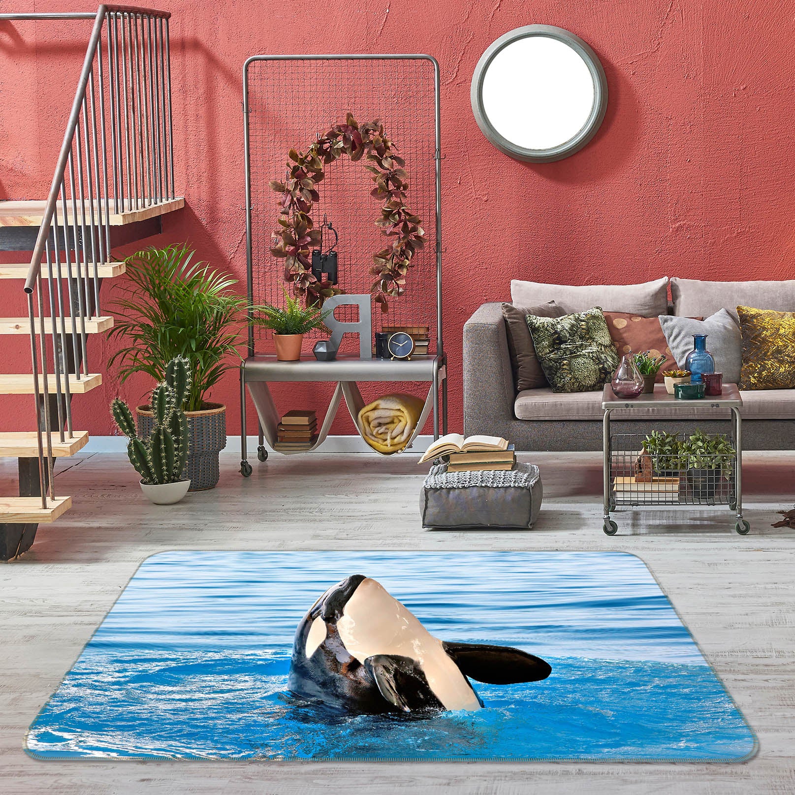 3D Whale 38174 Animal Non Slip Rug Mat