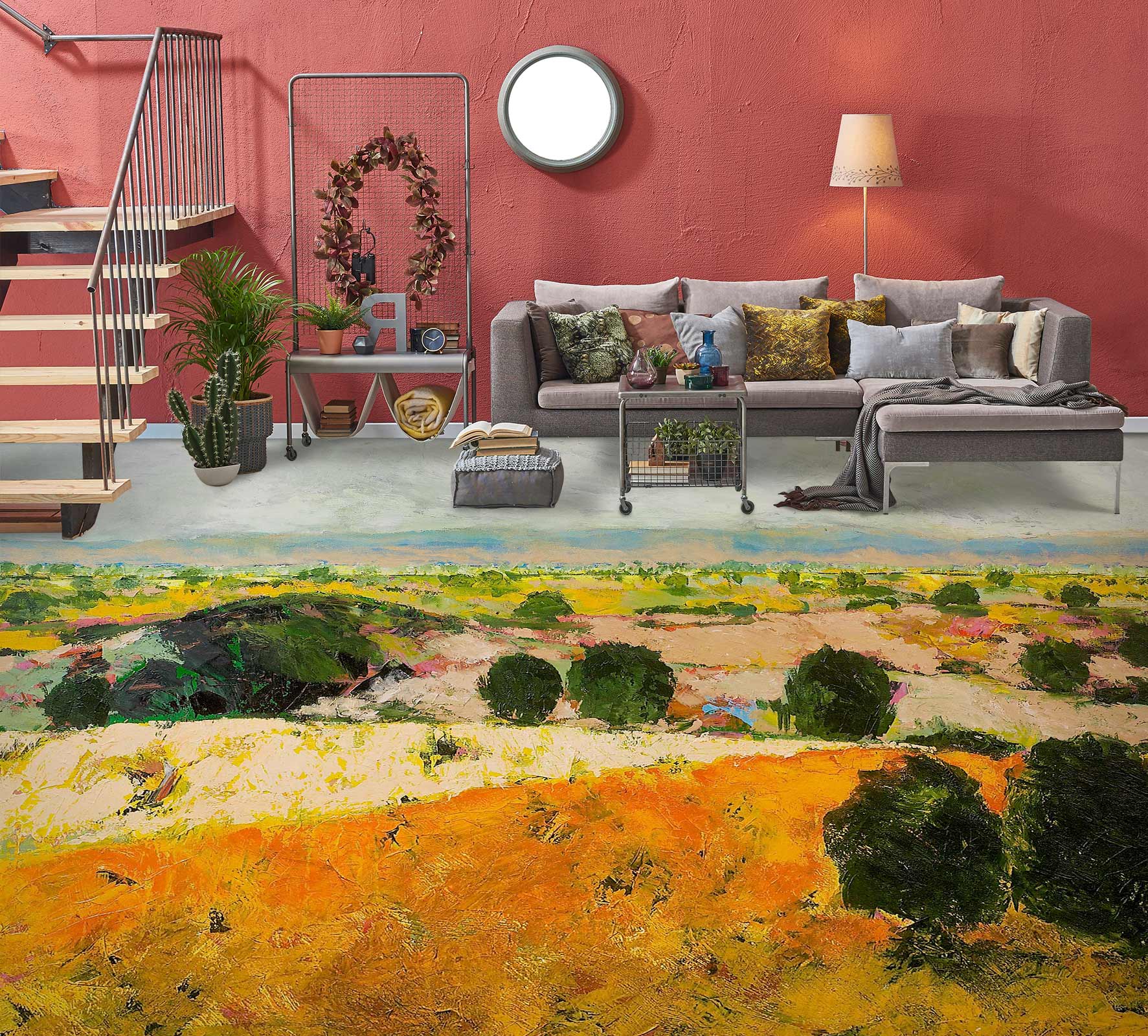 3D Grassy Hillside 9559 Allan P. Friedlander Floor Mural