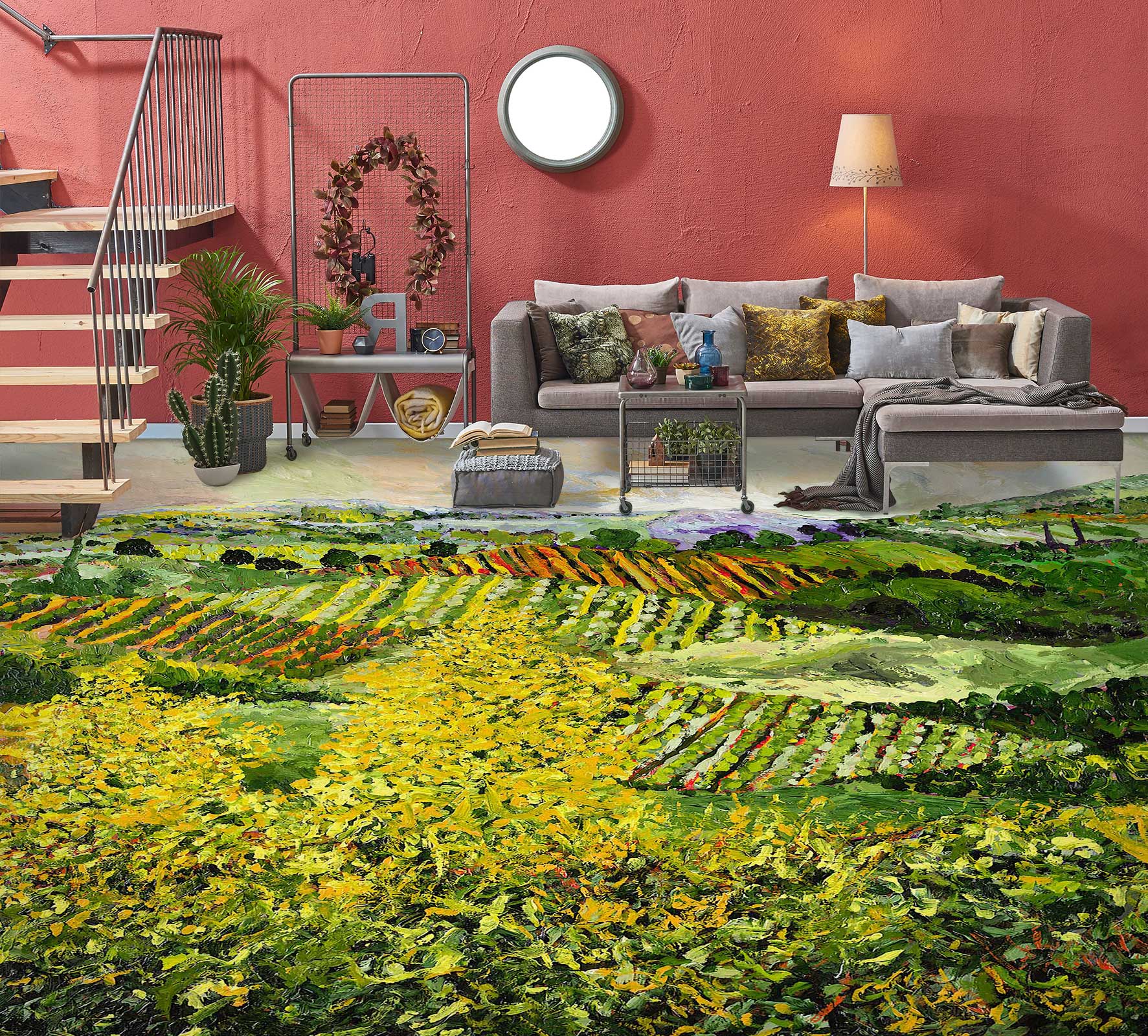 3D Grassy Hillside 9534 Allan P. Friedlander Floor Mural
