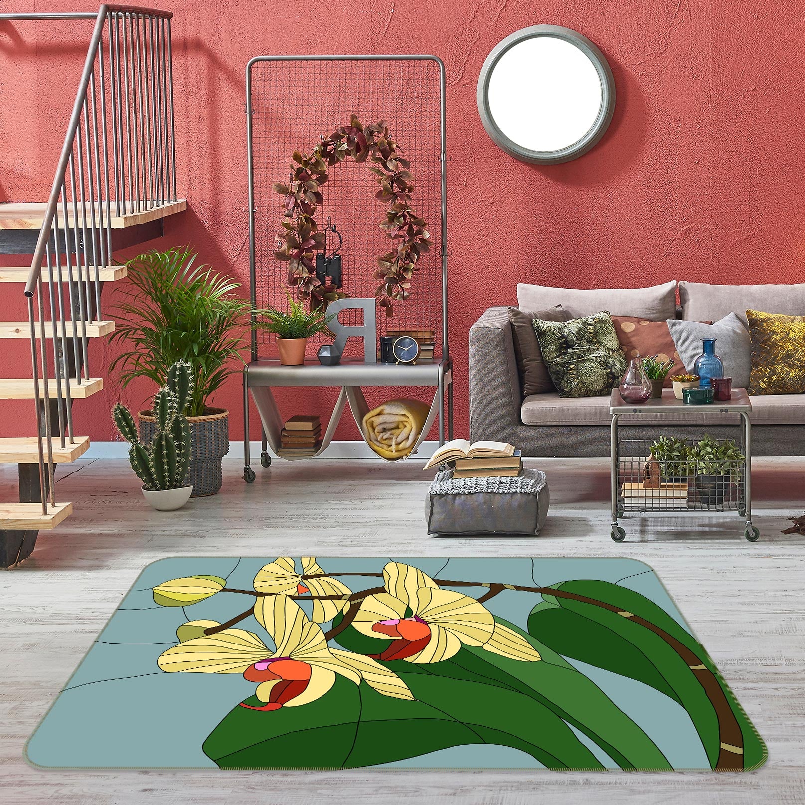3D Flowers 33005 Non Slip Rug Mat