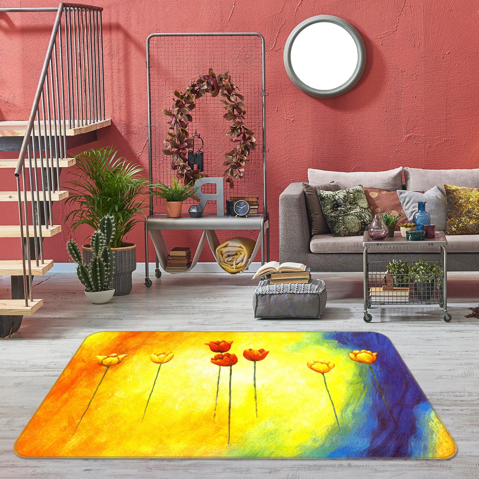 3D Flowers 76002 Non Slip Rug Mat