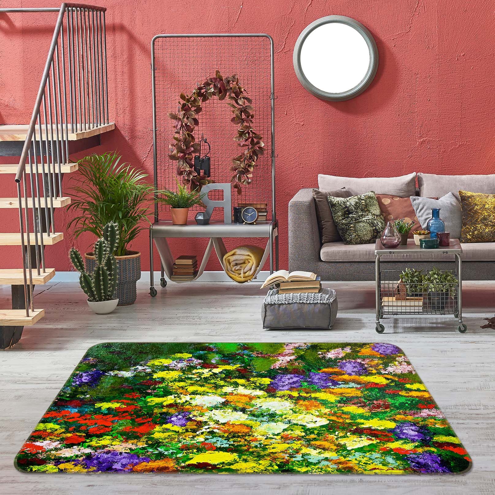 3D Beautiful Flowers 1066 Allan P. Friedlander Rug Non Slip Rug Mat Mat AJ Creativity Home 