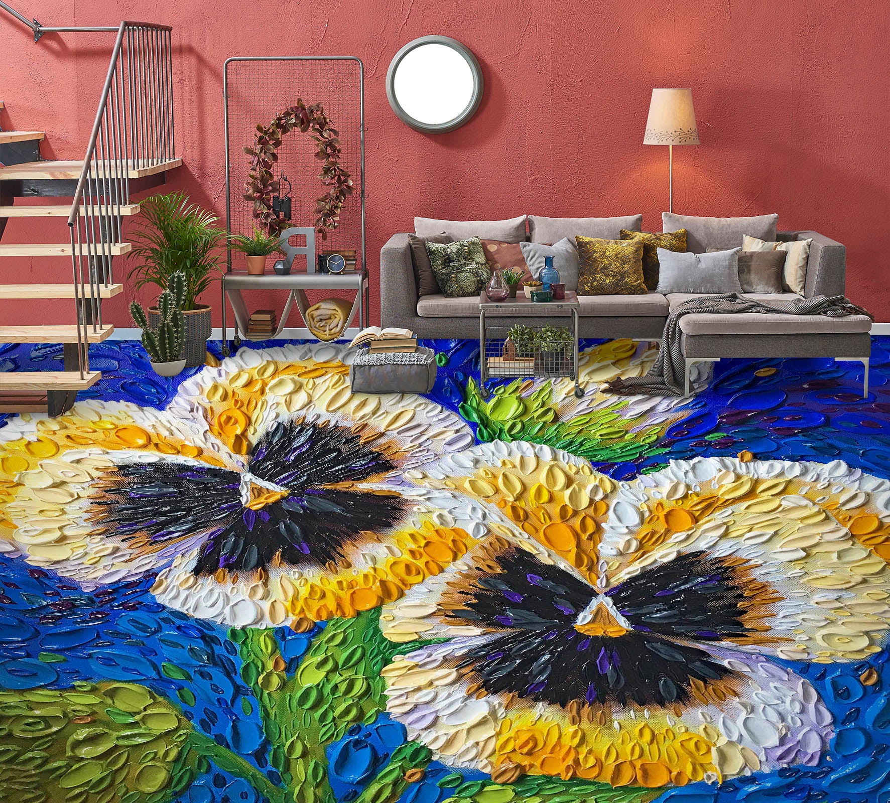3D Flowers 102177 Dena Tollefson Floor Mural