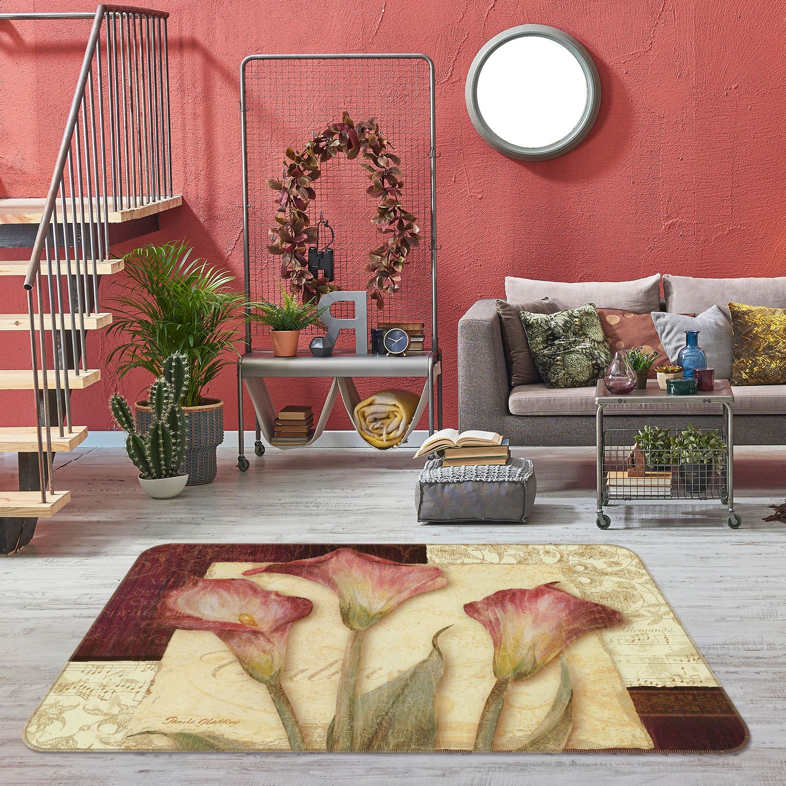 3D Flowers 31142 Non Slip Rug Mat
