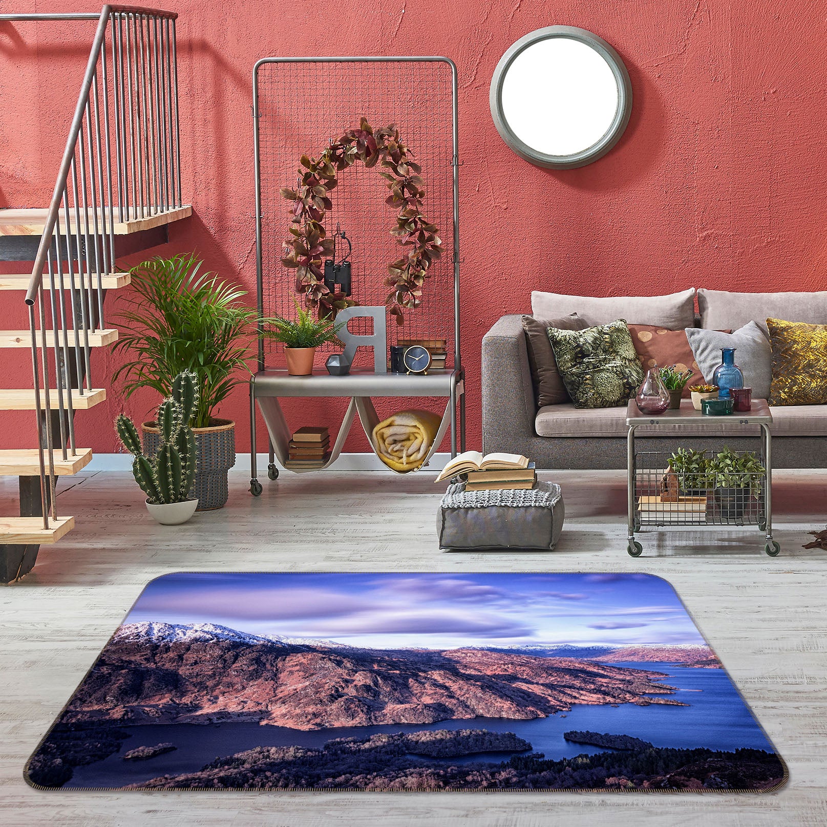 3D Mountain River 35125 Non Slip Rug Mat
