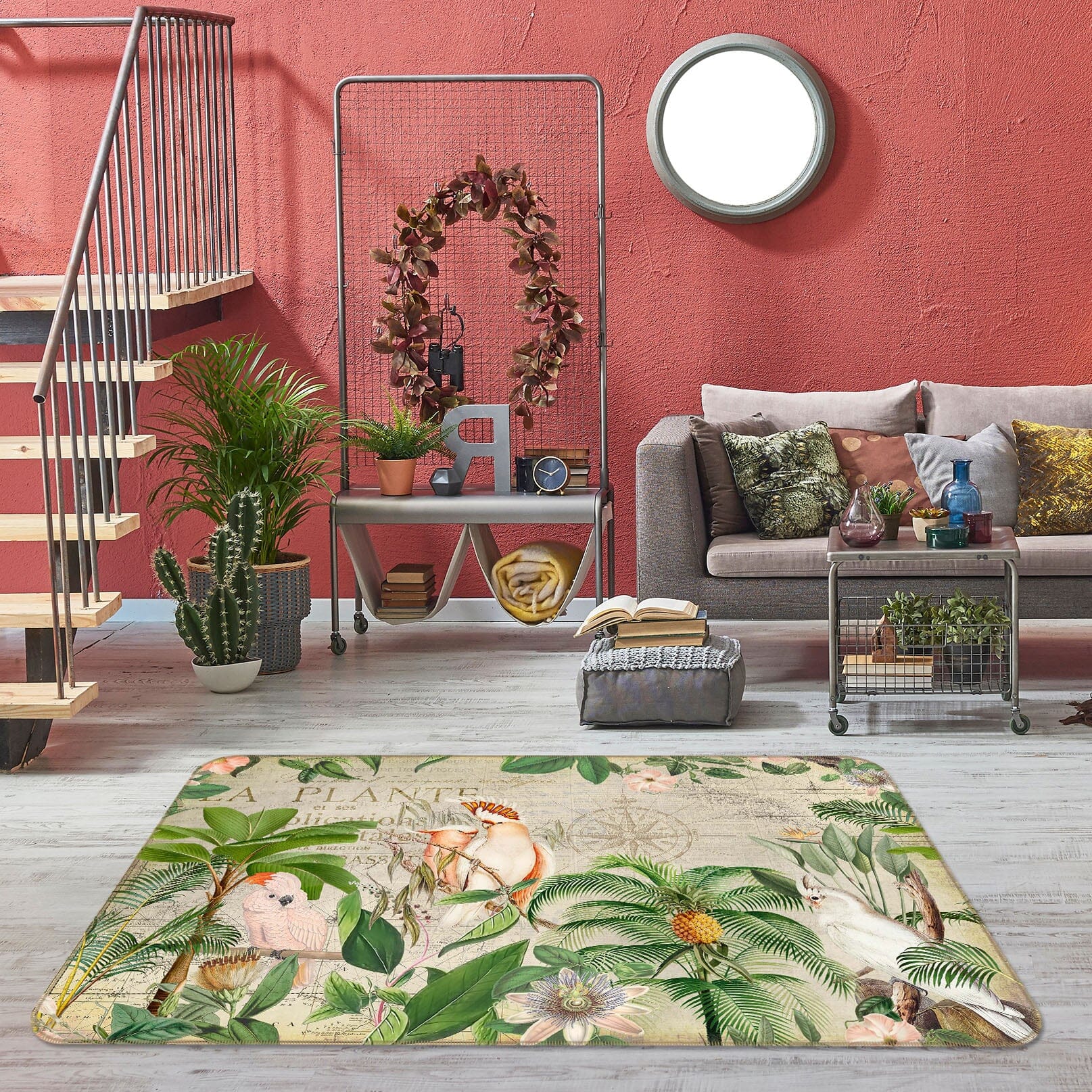 3D Parrot Friend 1044 Andrea haase Rug Non Slip Rug Mat Mat AJ Creativity Home 