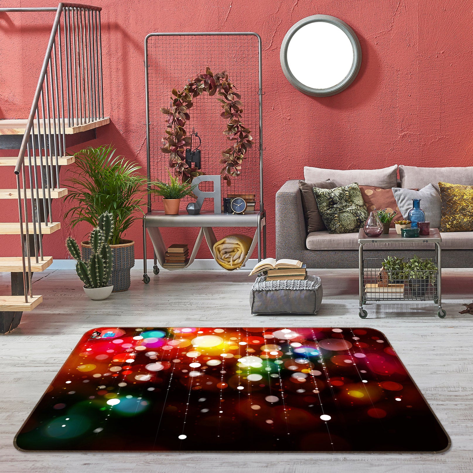3D Color Aperture 55060 Christmas Non Slip Rug Mat Xmas